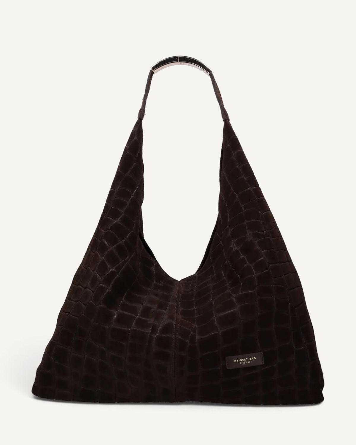 My Best Bag - Borsa Elisse Croco Suede Testa di Moro