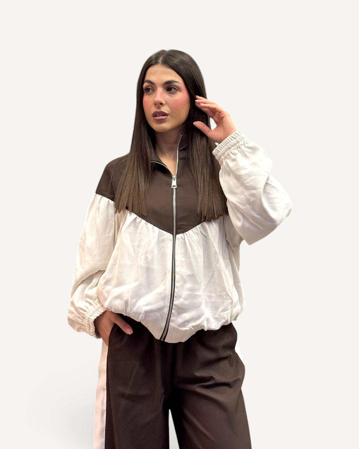 KikiSix - Bomber Increspato Bicolour
