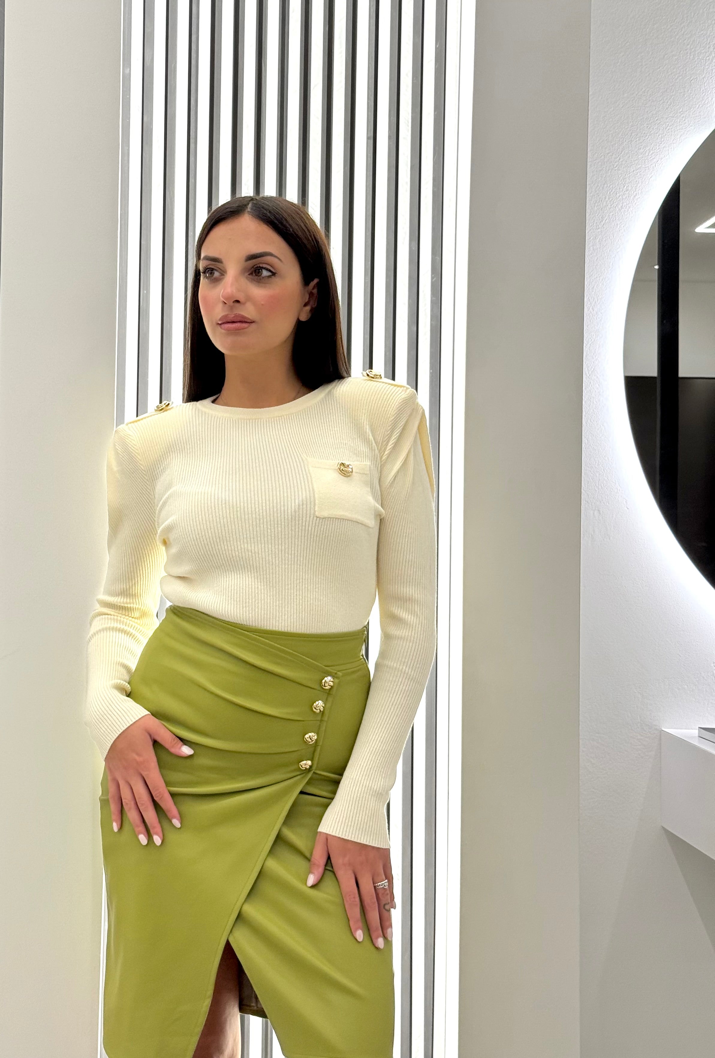 Koralline - Maglia Costina e Taschino
