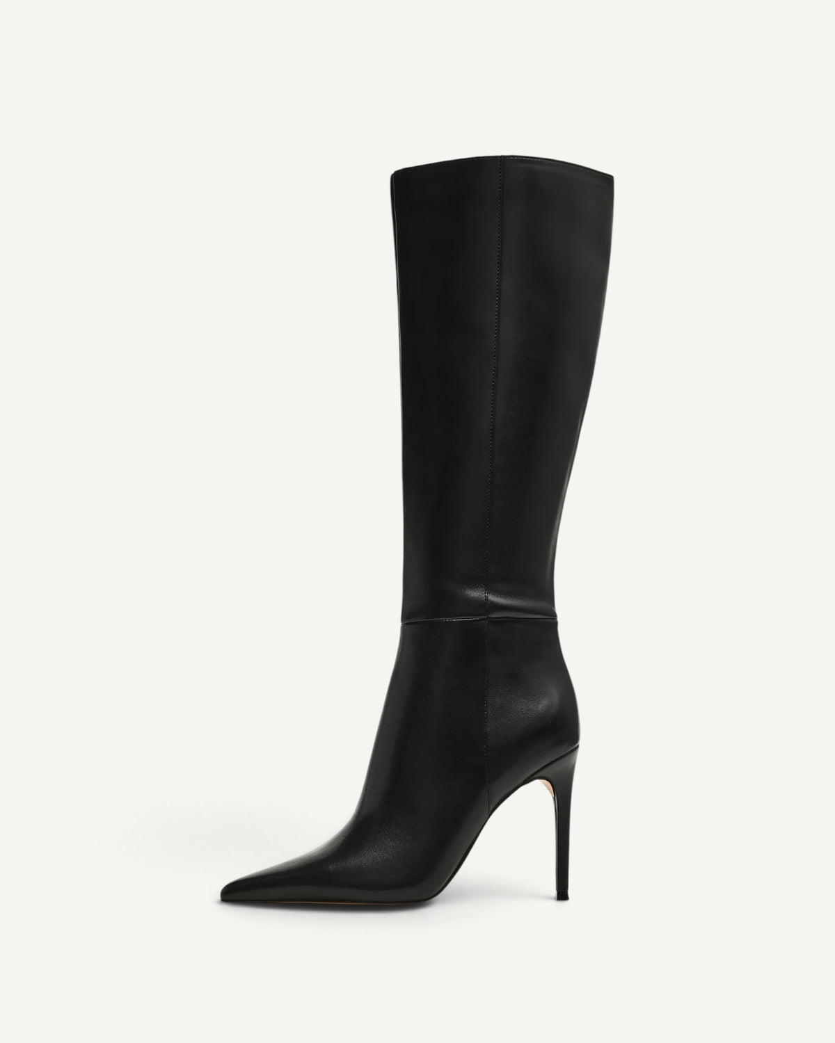 Steve Madden - Stivale Rattler Alto in Pelle Nero con Tacco