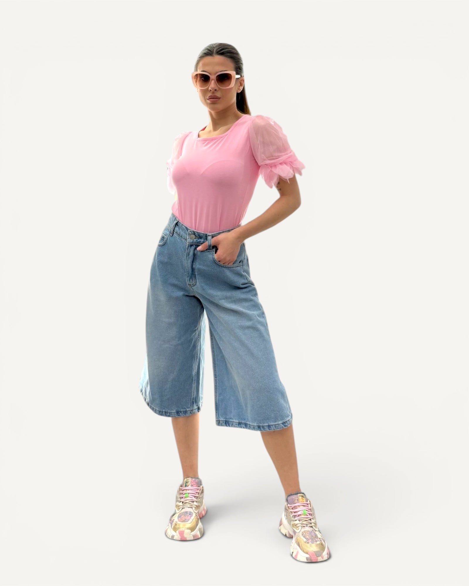 No Secrets - T-Shirt Maniche Tulle