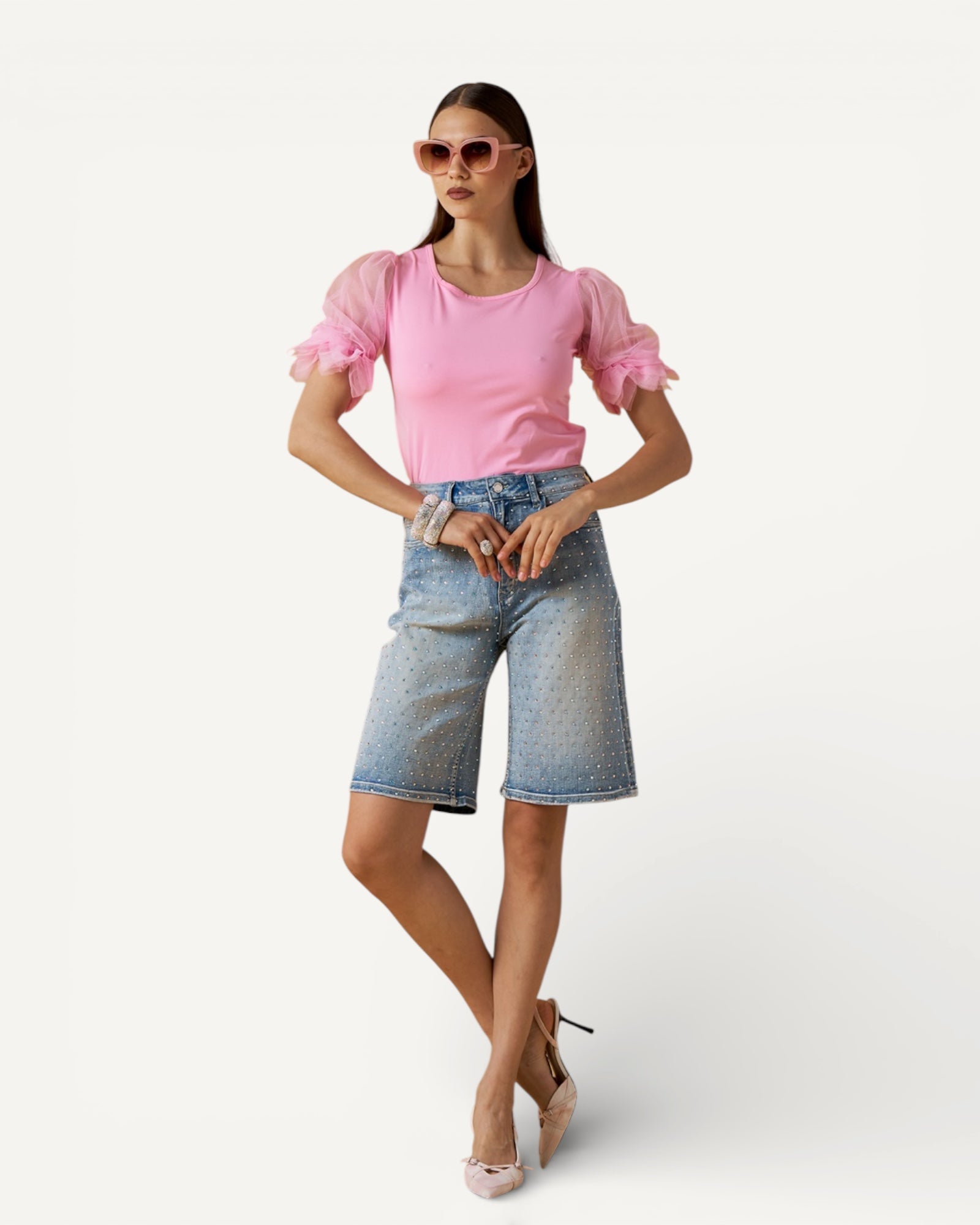 No Secrets - T-Shirt Maniche Tulle