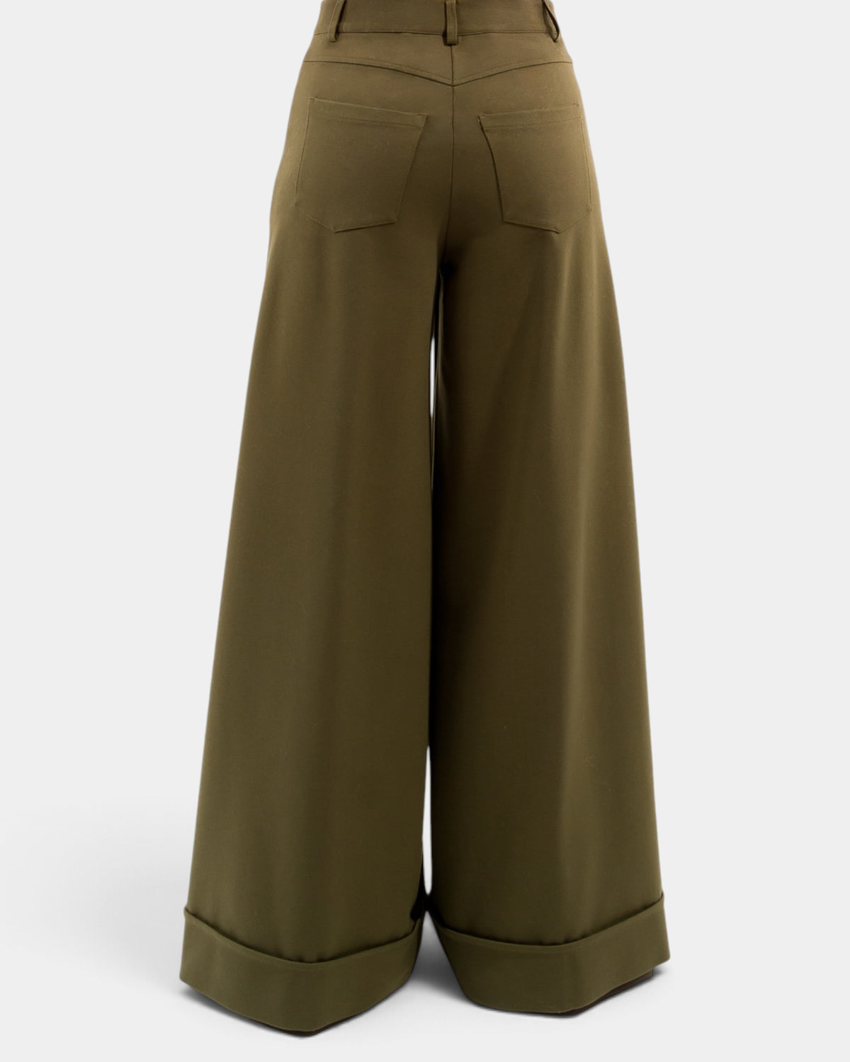Kontatto - Pantalone Palazzo con Risvolto