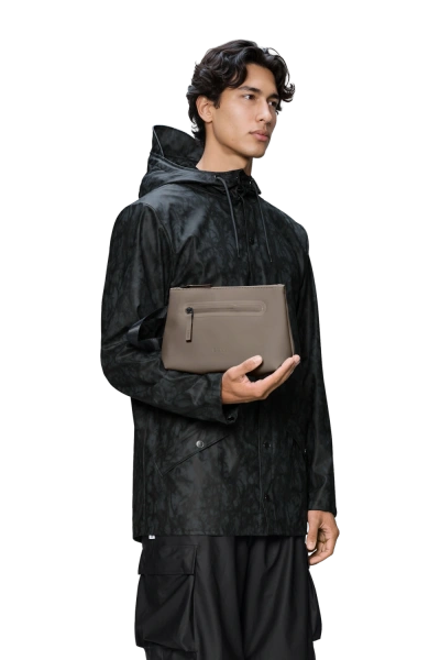 Rains - Pochette 2 Zip Cosmetic Bag Large Taupe