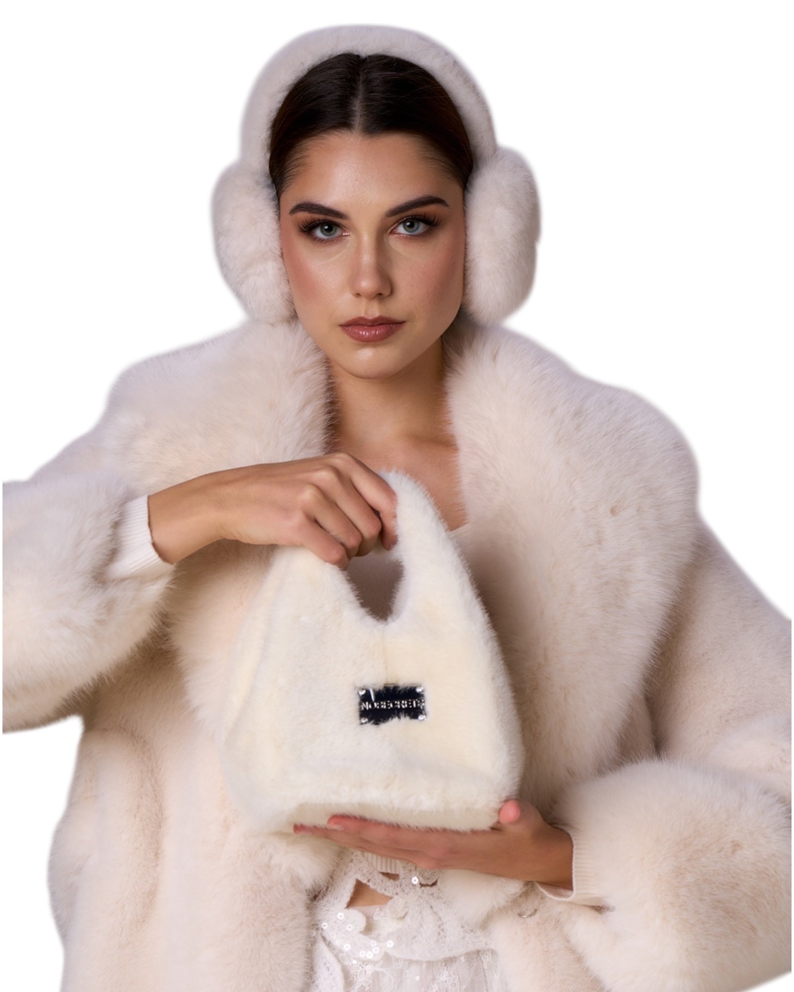 No Secrets - Chic Faux Fur Bag Mini Latte