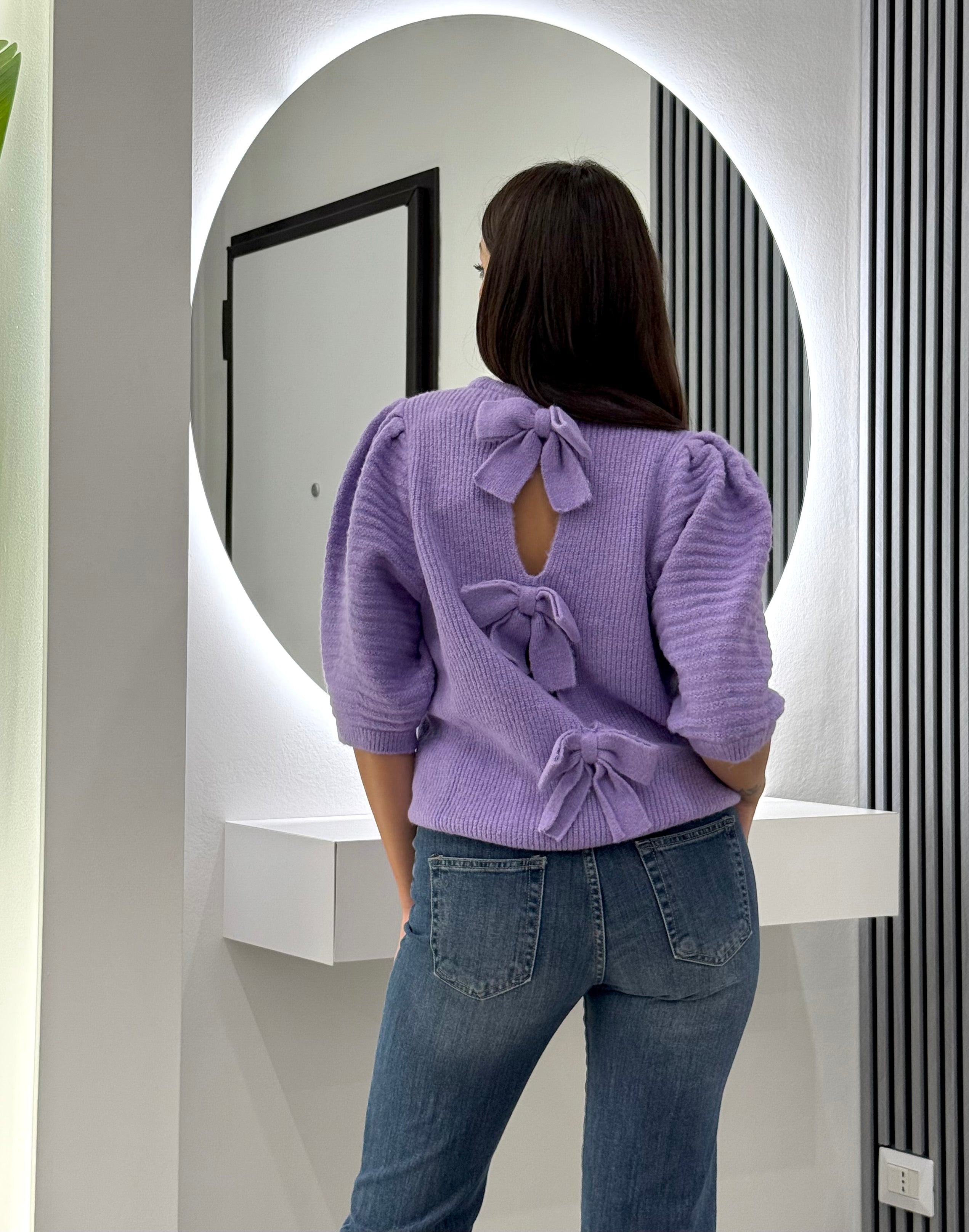 Kontatto - Girocollo Fiocchi Schiena Lilla