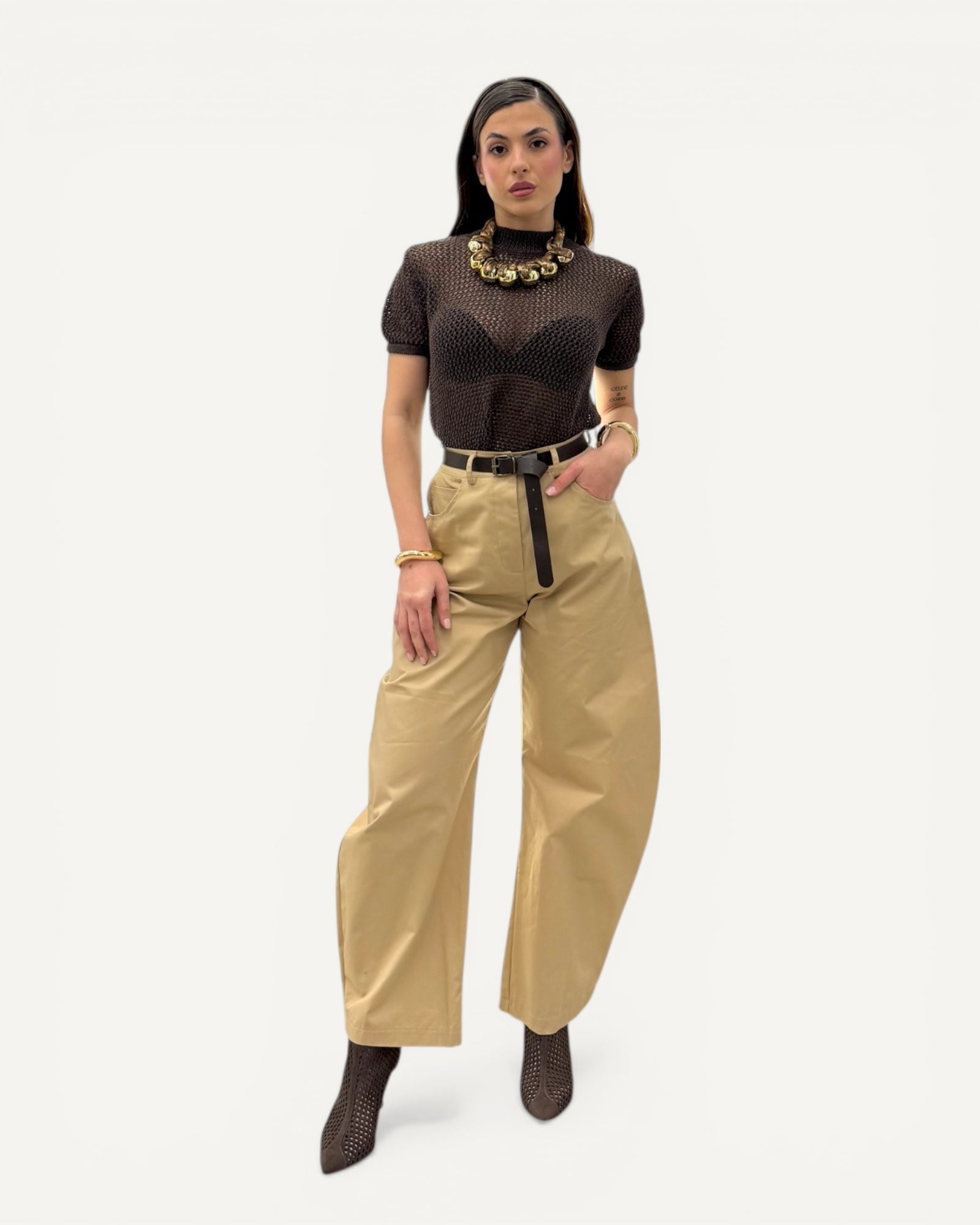 KikiSix - Maglia Mezza Manica Lurex