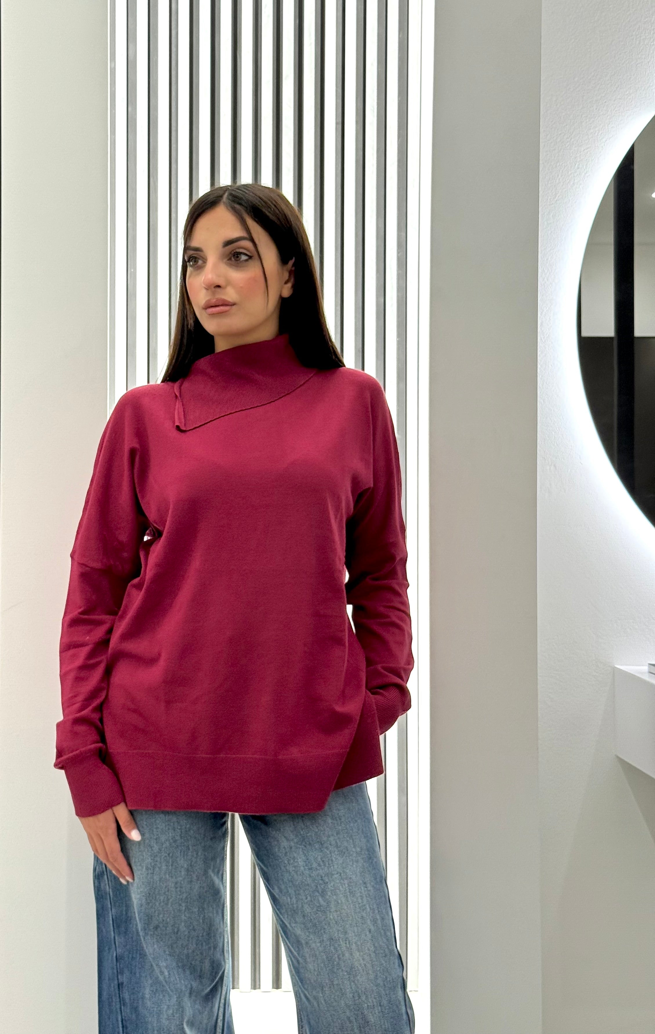 Koralline - Maglia Oversize Collo Ampio