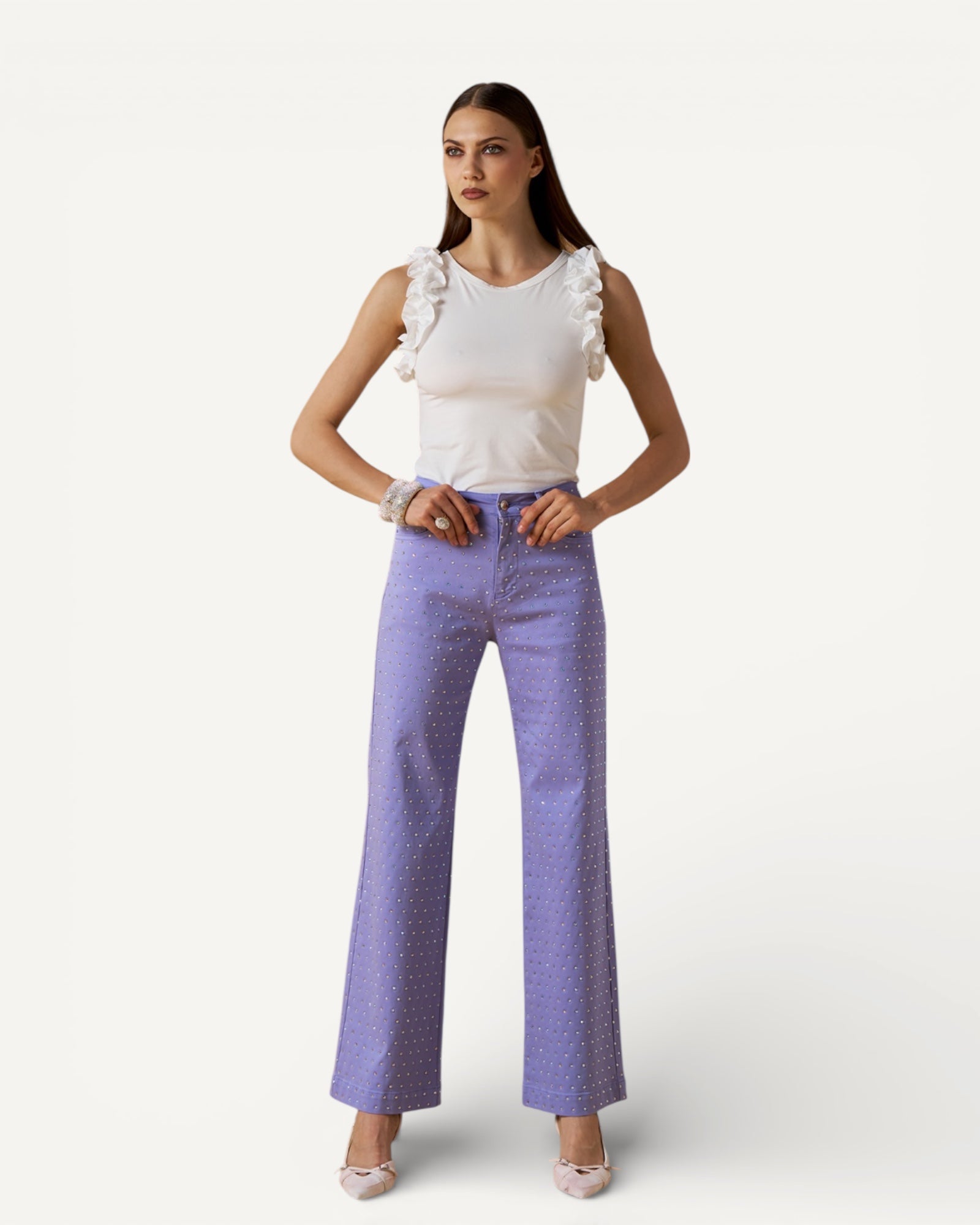 No Secrets - Canotta con Rouches