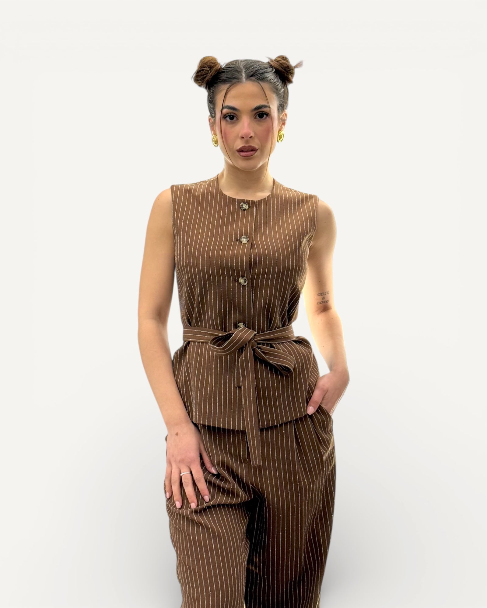 Kontatto - Gilet Cintura Gessato