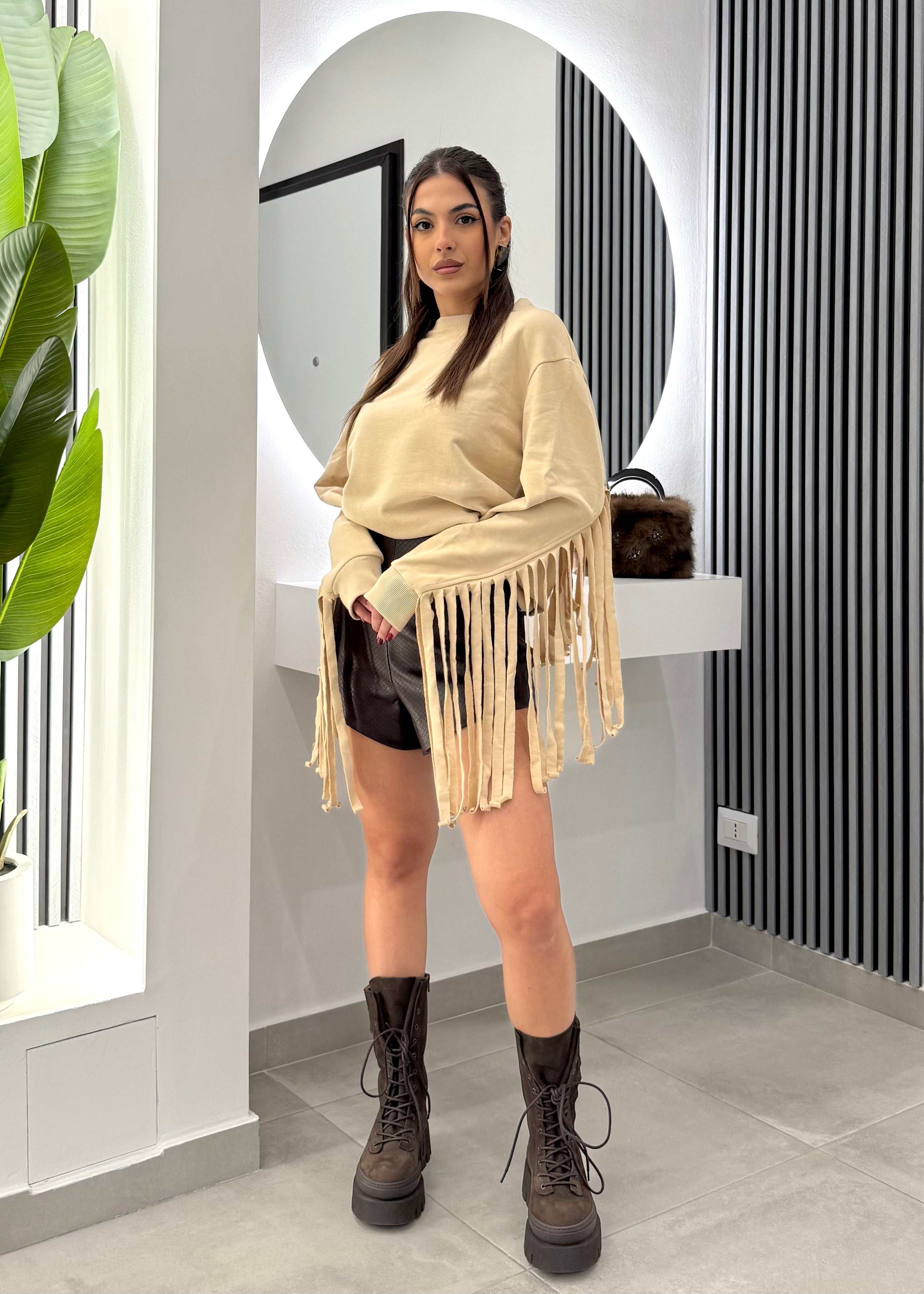 D'Elle Giulia Mastini - Felpa con frange