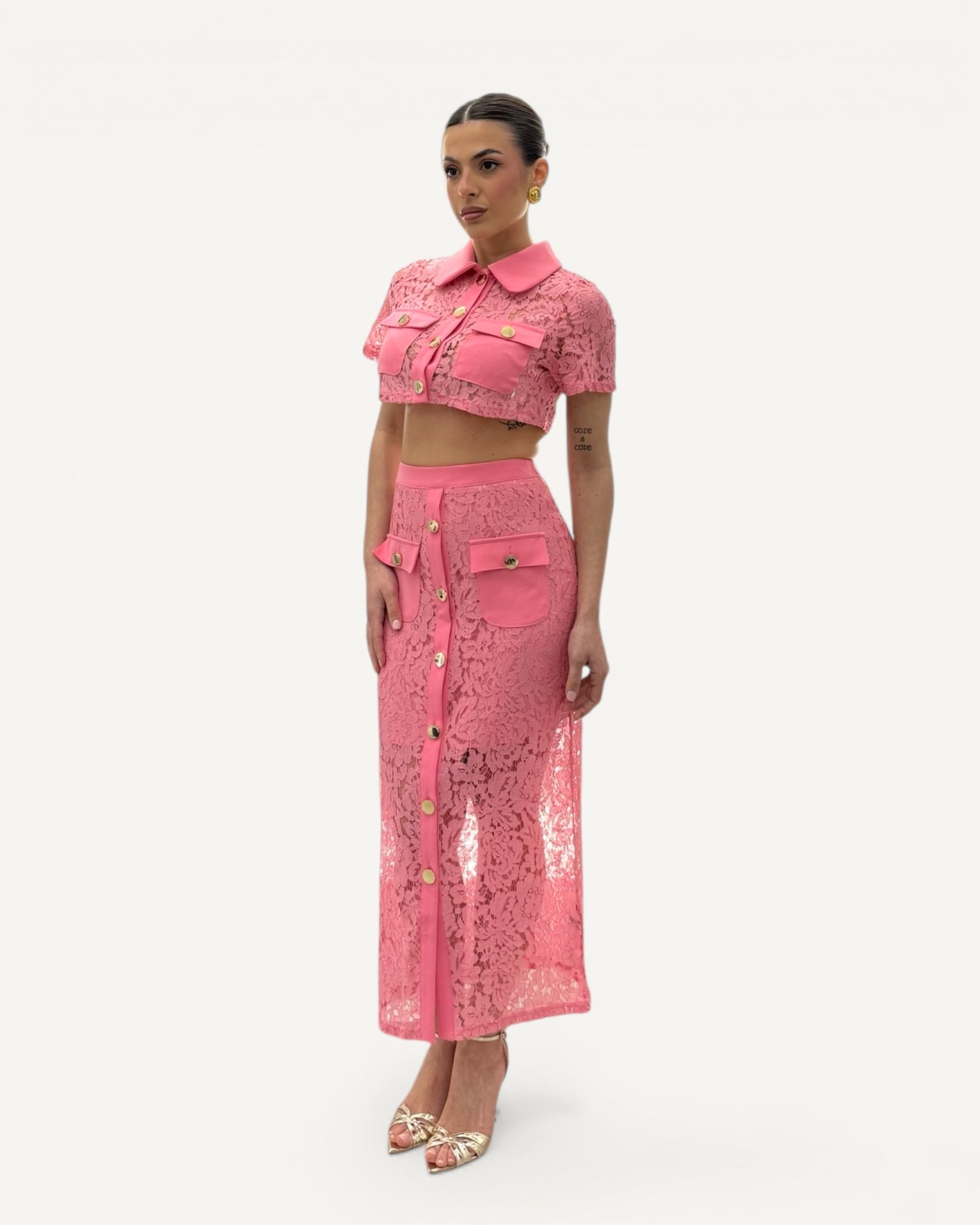 No Secrets - Camicia Crop Pizzo