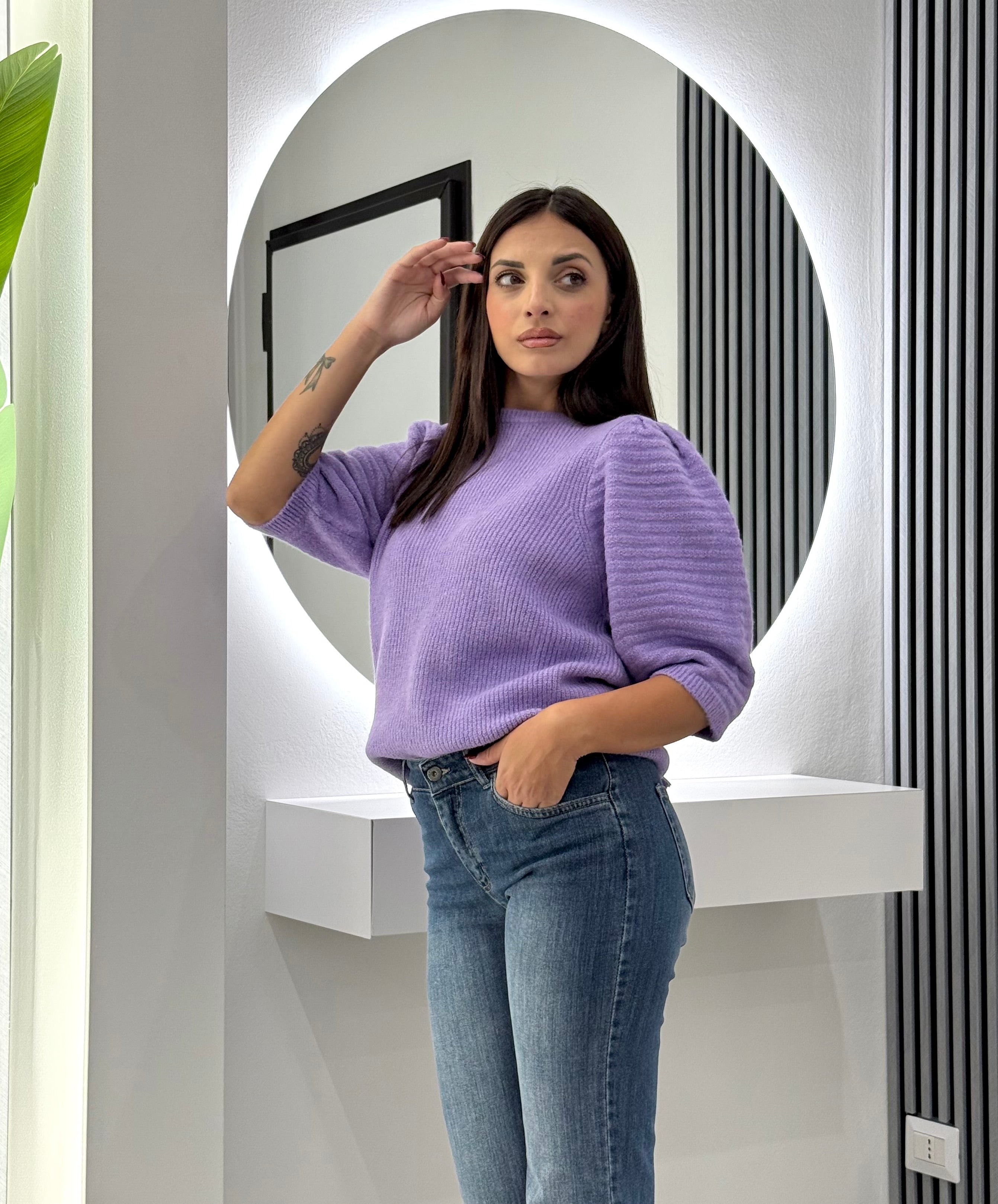 Kontatto - Girocollo Fiocchi Schiena Lilla