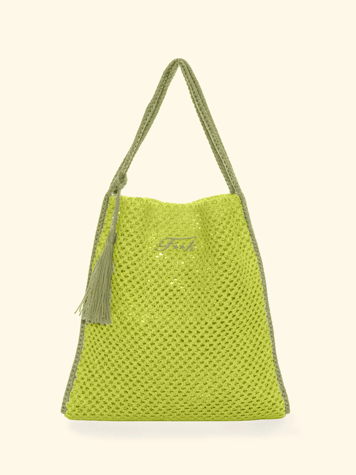 F**K - Tote Bag Rafia Mare con Bottone SW0004-LI