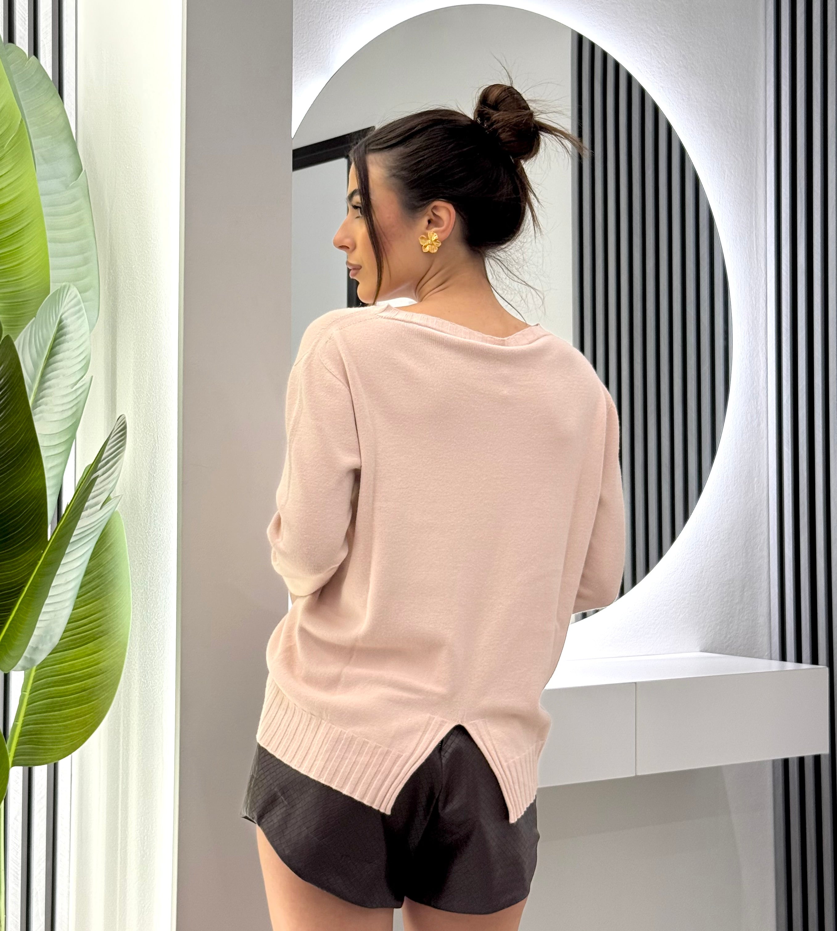 Kontatto - Girocollo Spacco Dietro Rosa