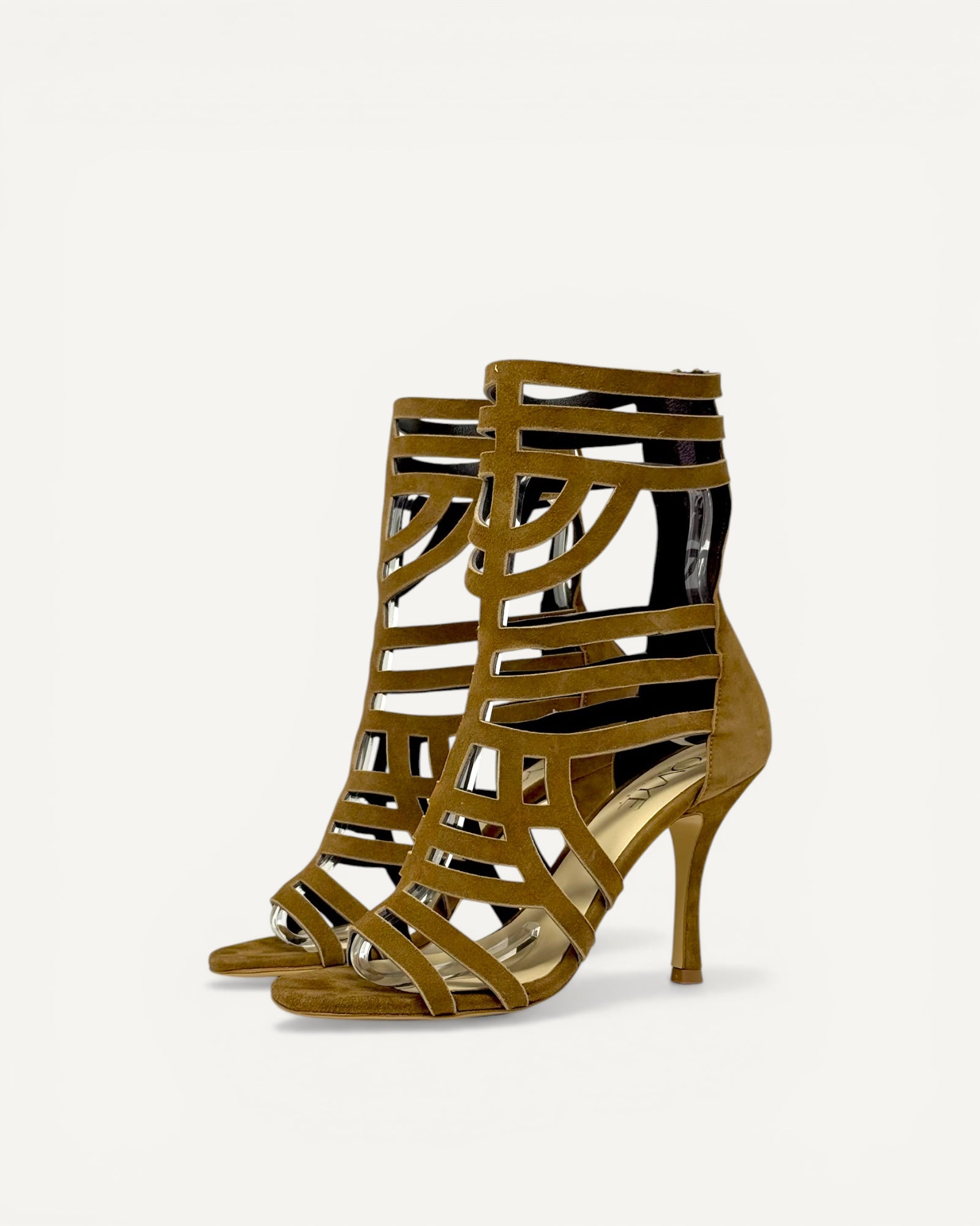 Ovyé - Sandalo A Gabbia In Camoscio