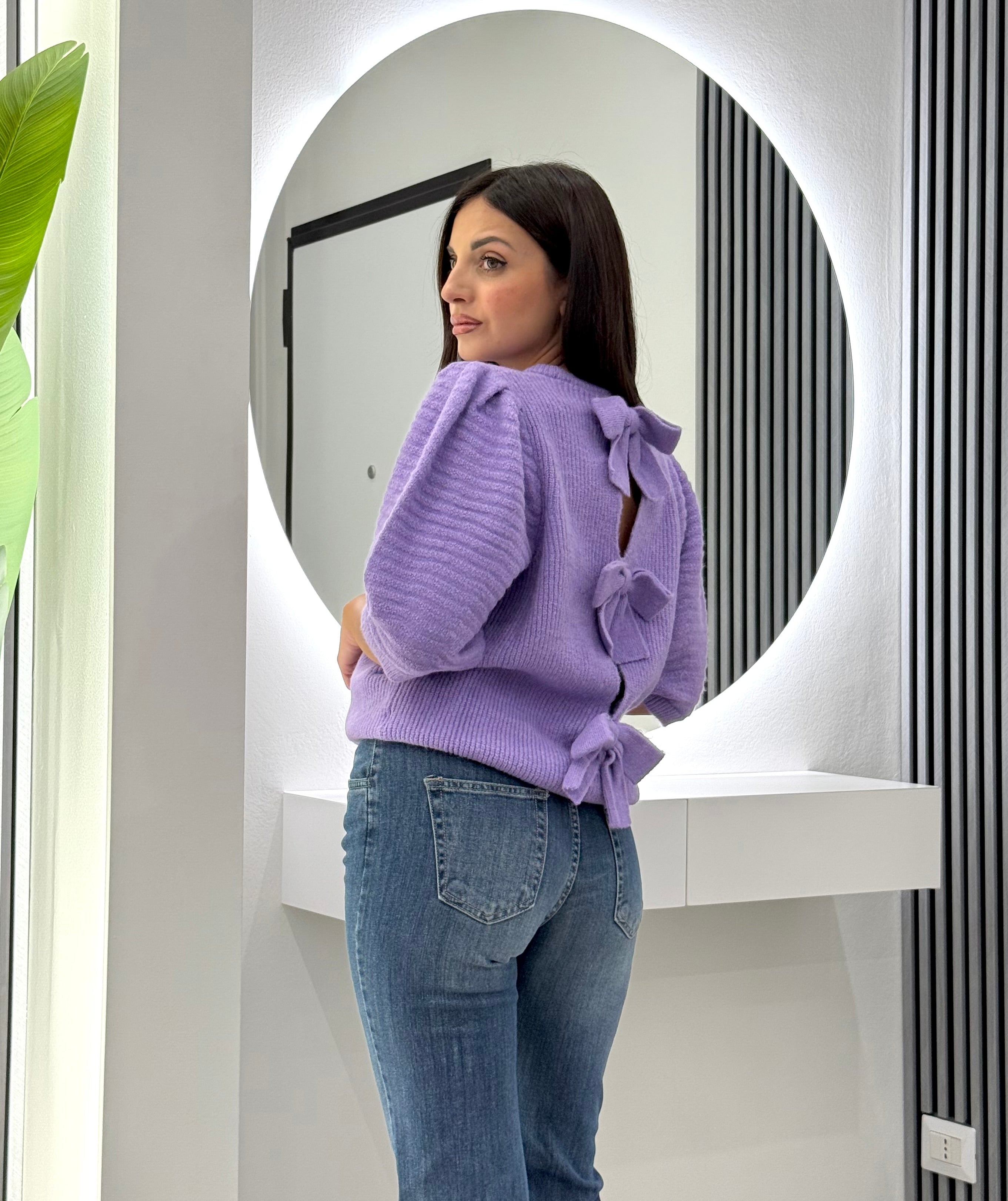 Kontatto - Girocollo Fiocchi Schiena Lilla