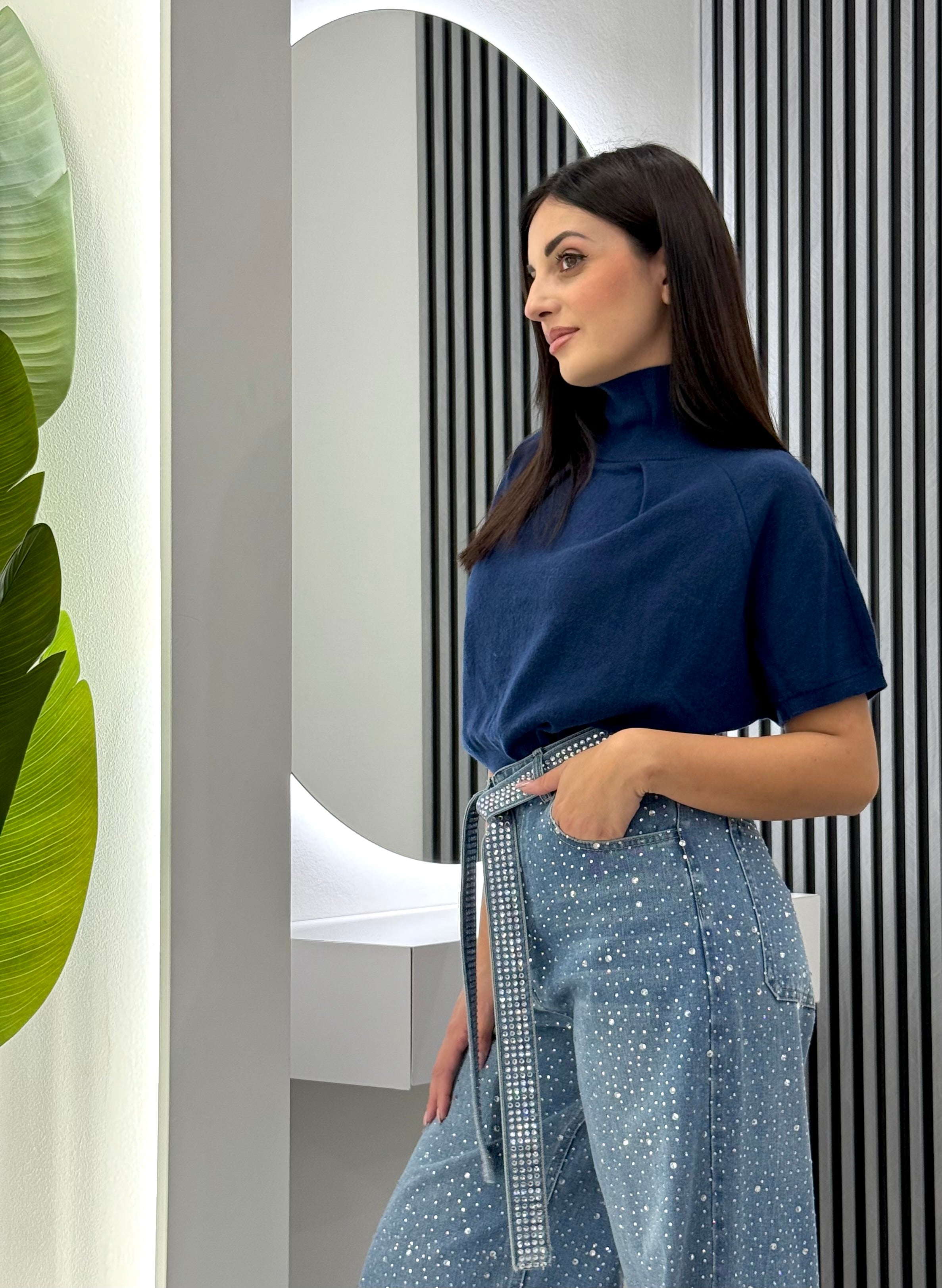 Club Crochet - Top Cashmer Blu