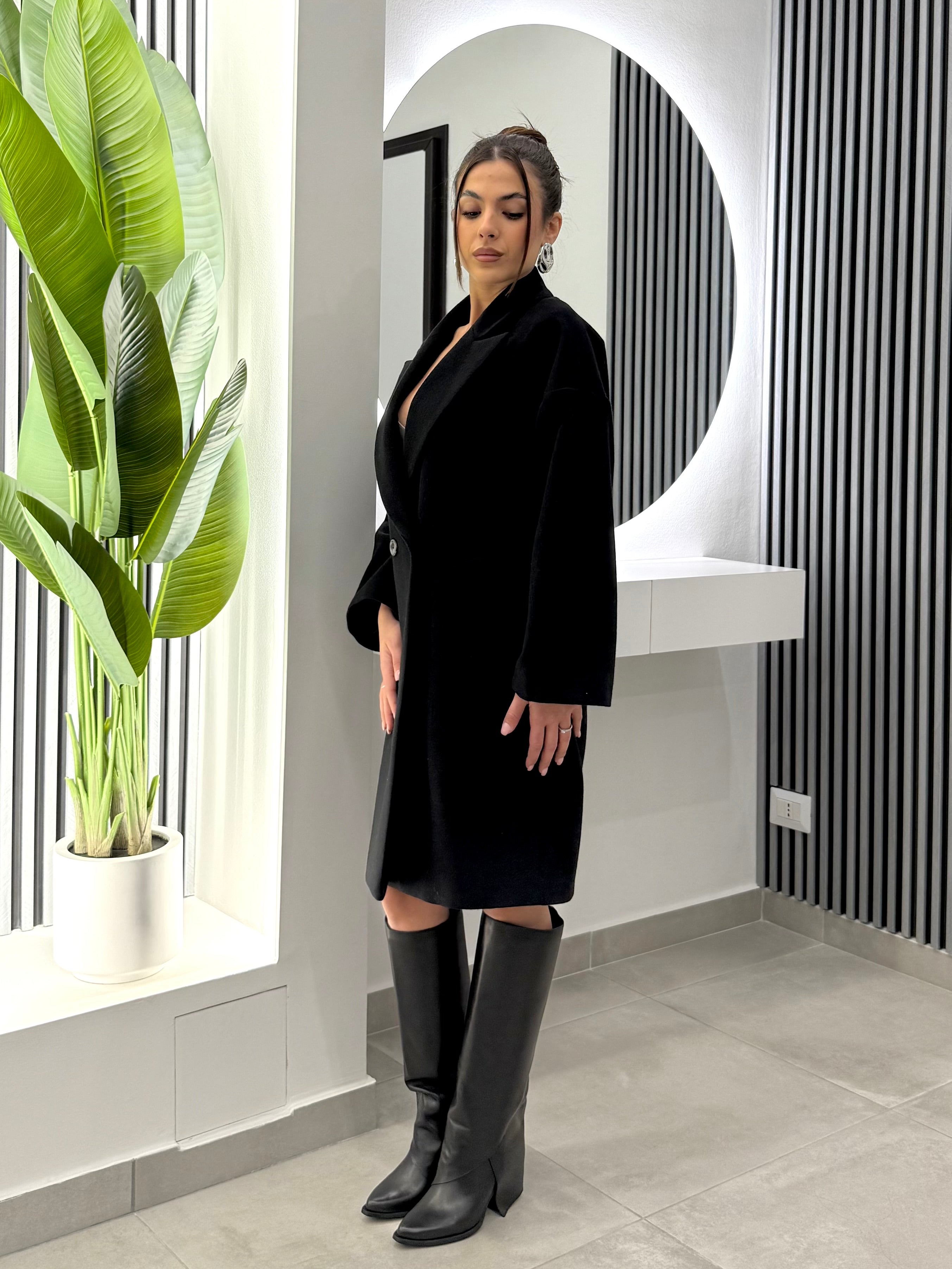 Kontatto - Cappotto Doppiopetto Nero