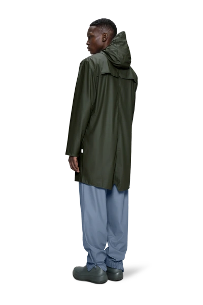 Rains - Long Jacket W3 Unisex Verde Militare