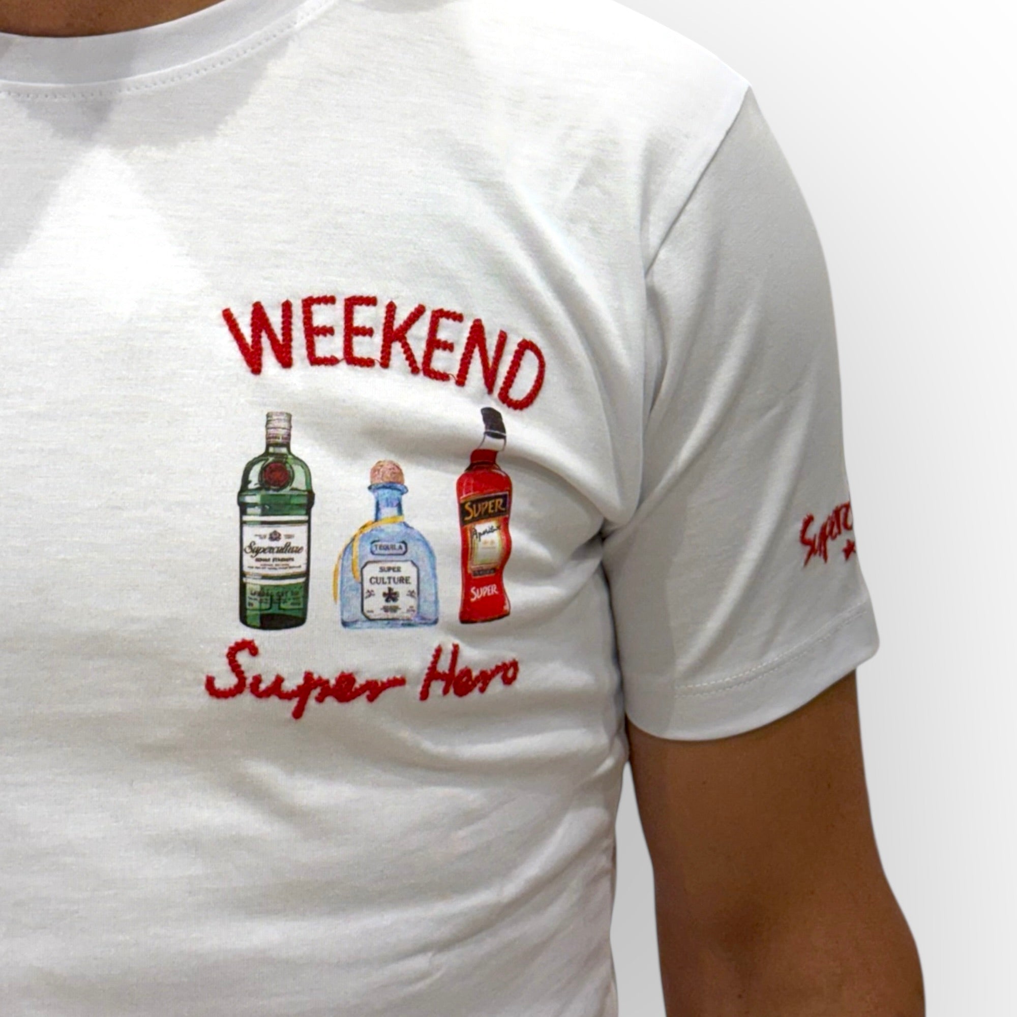 Superculture - T-Shirt "Weekend Super Hero" Bianca