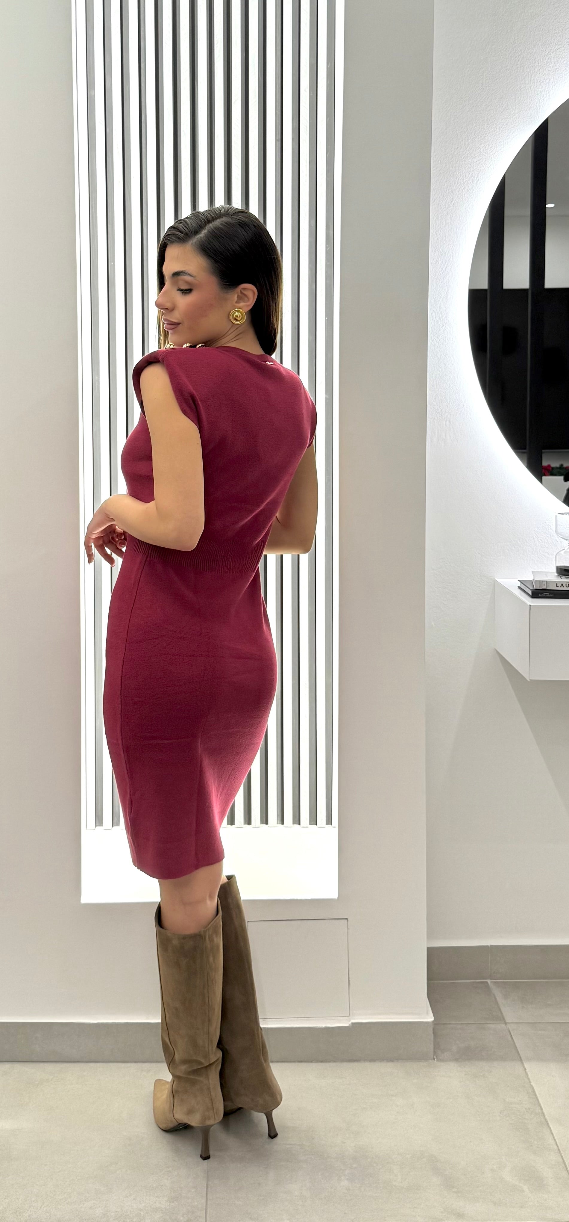 Koralline - Abito Spalline Bordeaux