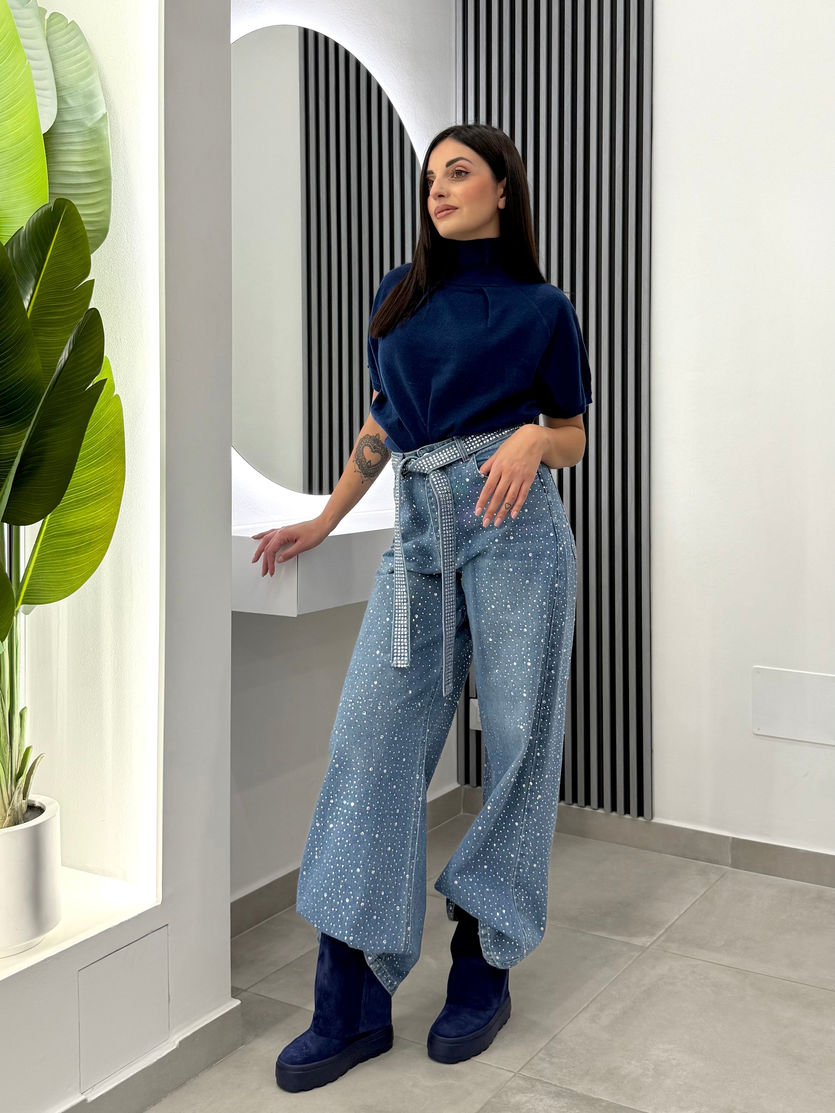 Club Crochet - Top Cashmer Blu