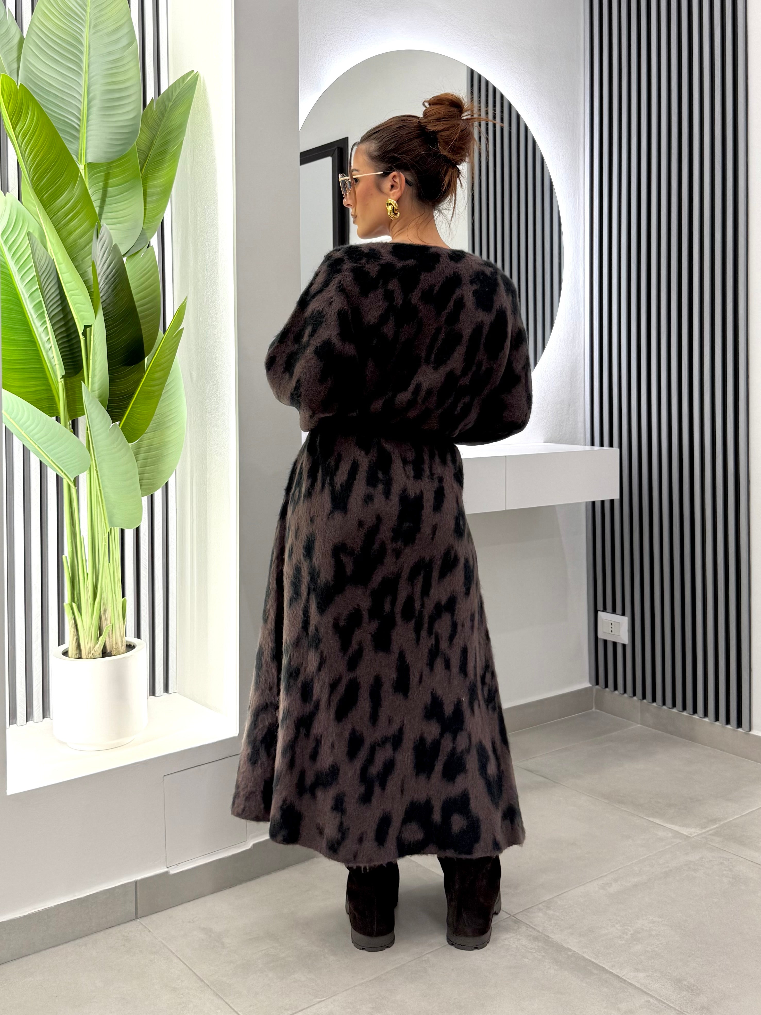 Kontatto- Cardigan Lungo Maculato