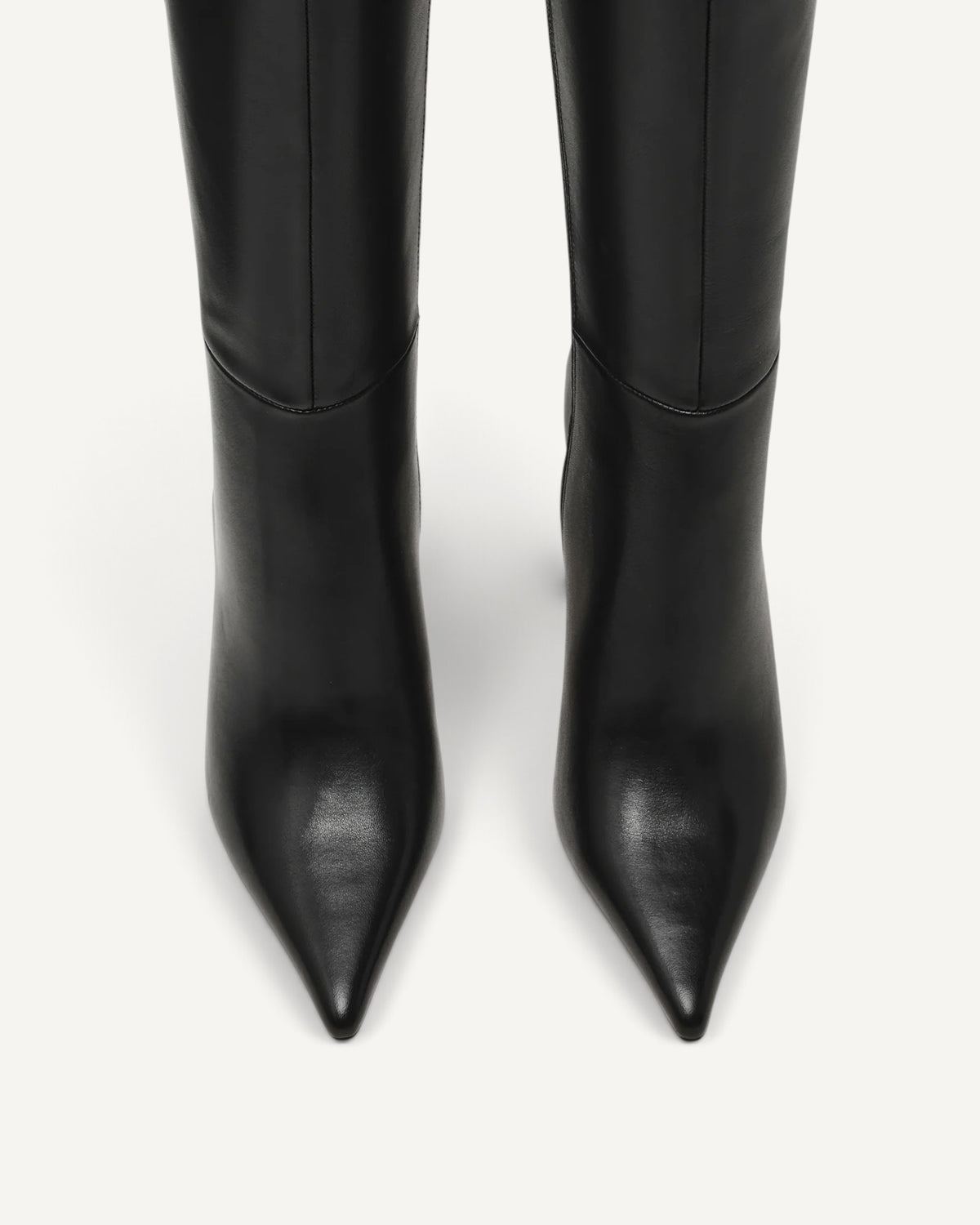 Steve Madden - Stivale Rattler Alto in Pelle Nero con Tacco