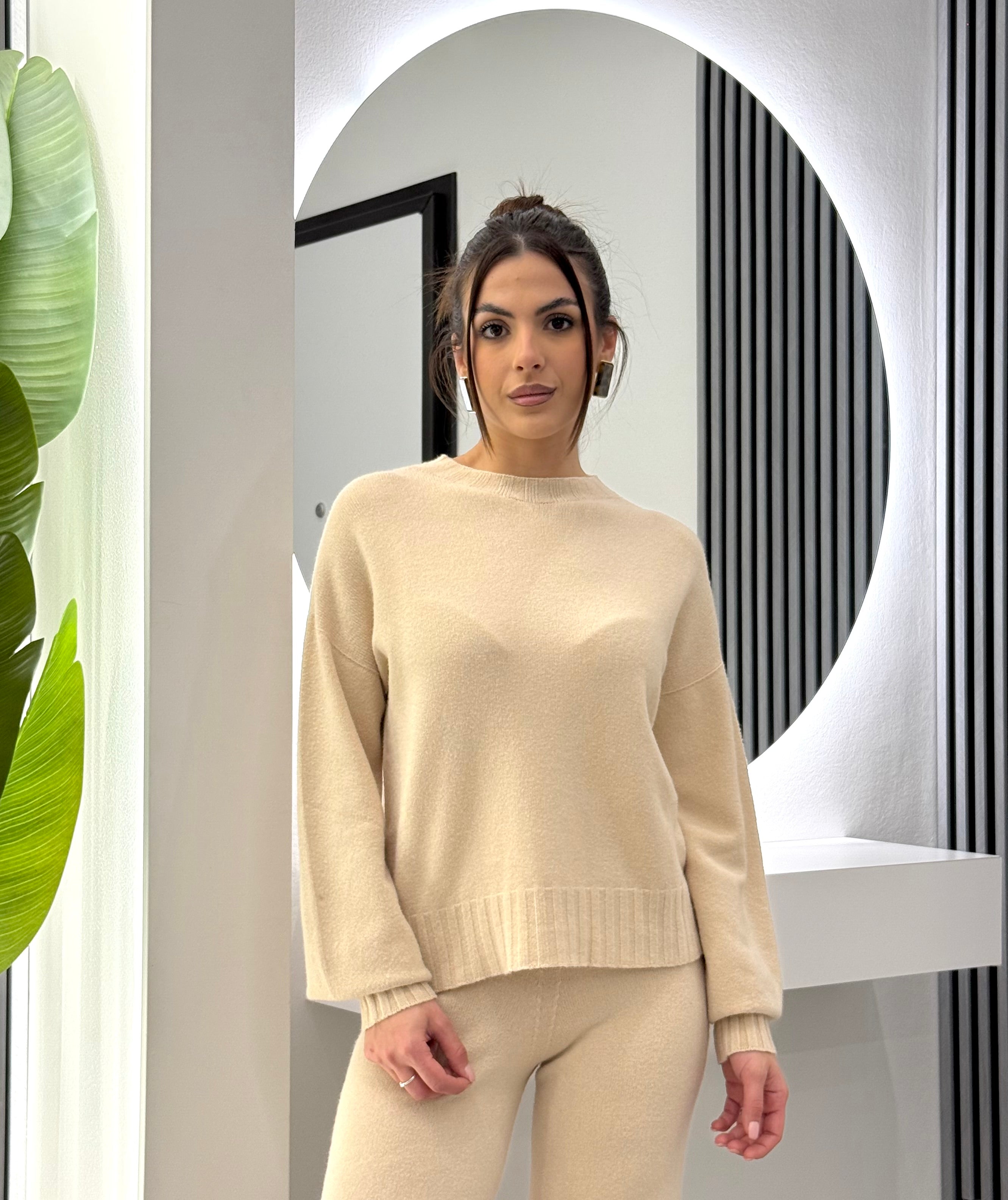 Kontatto - Maglia Girocollo Beige