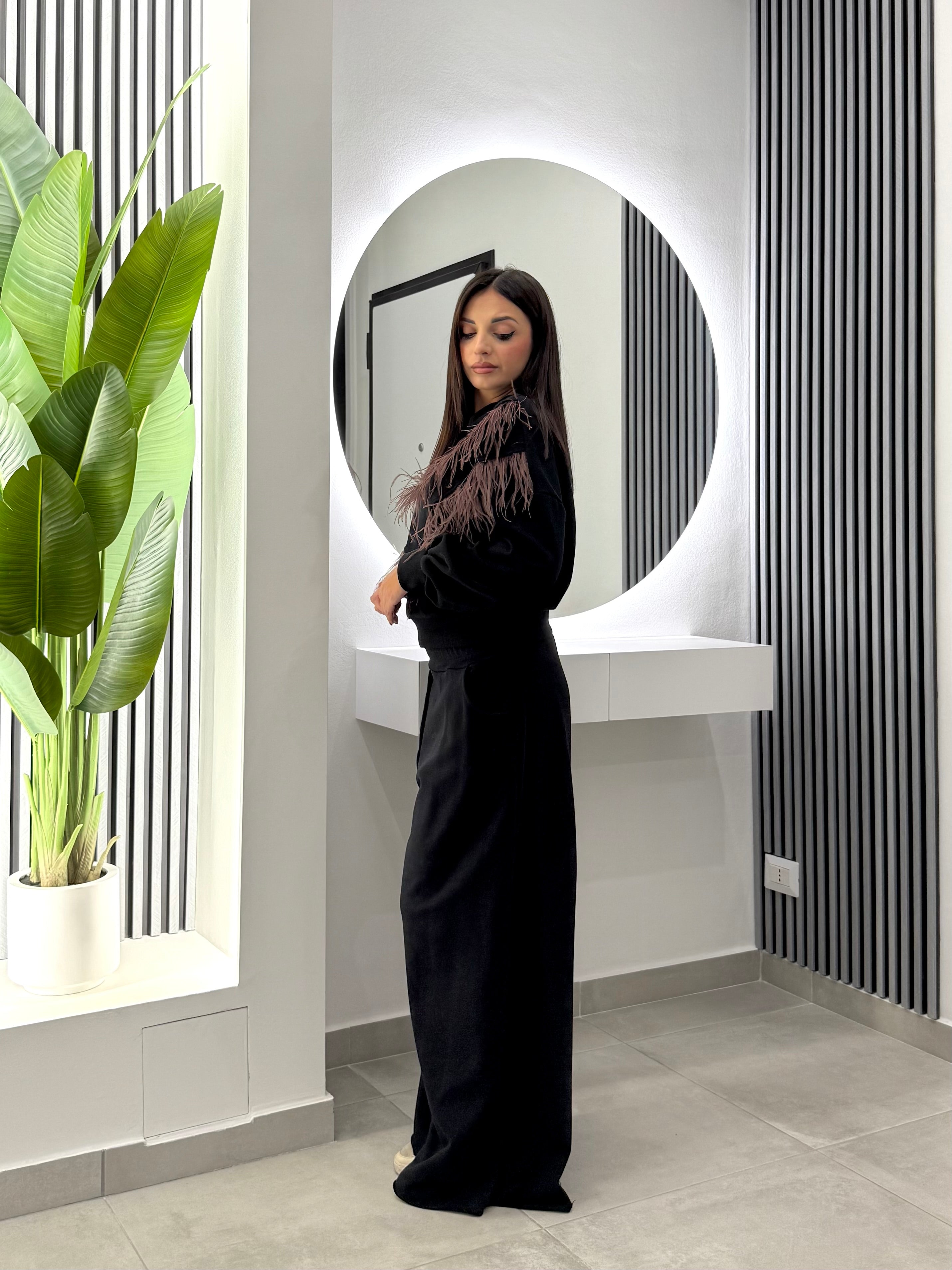 D'Elle Giulia Mastini - Pantalone Felpa Largo