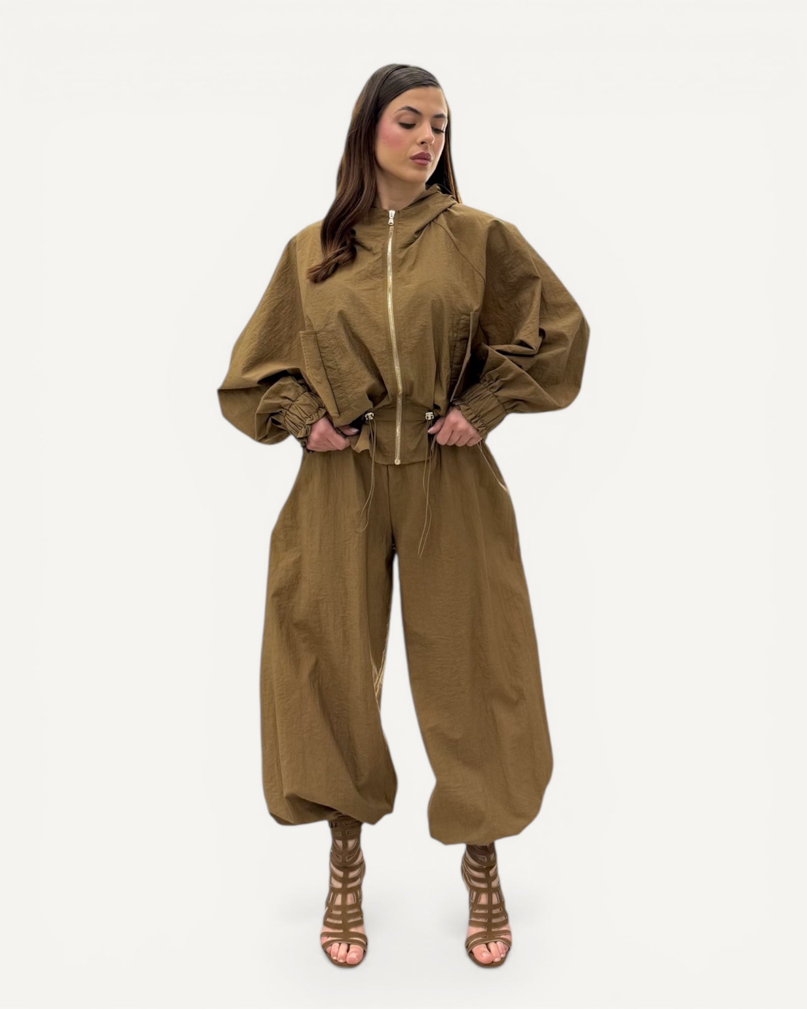 KikiSix - Pantalone Largo Fondo Tex Croccante