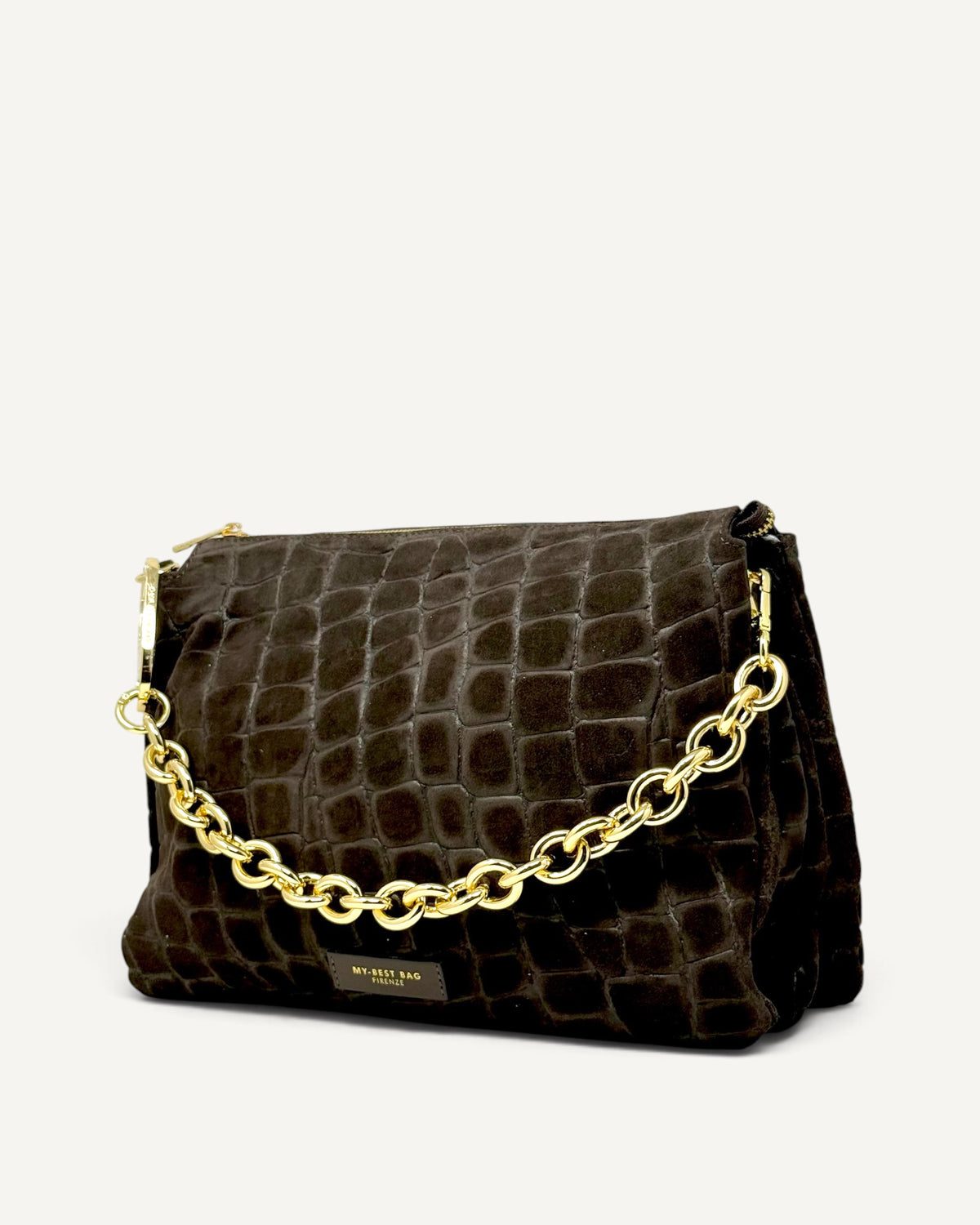 My Best Bag - Borsa Reflex Croco Suede Testa di Moro