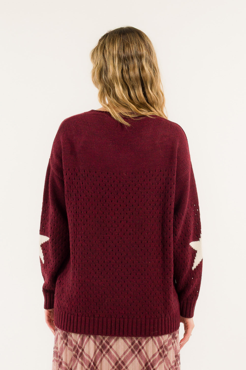 Kontatto - Maglione Scollo V Rete Numero