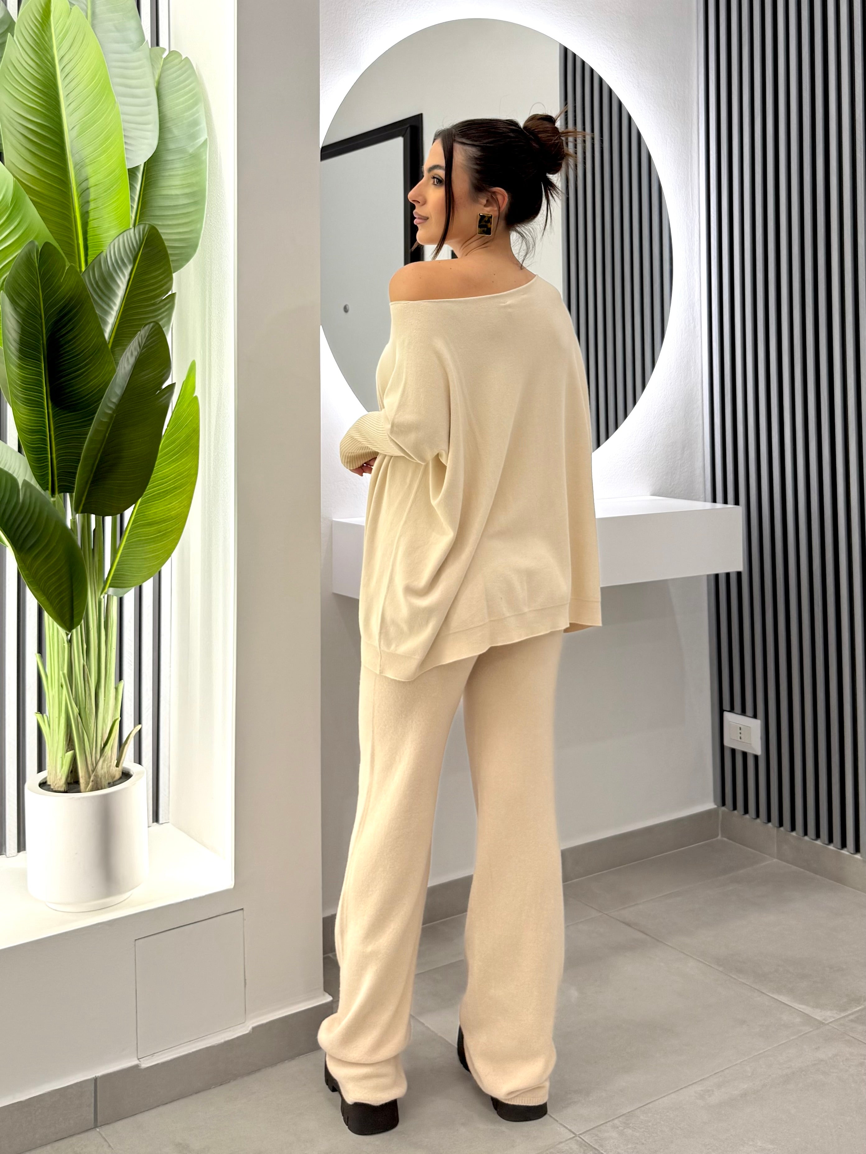 Kontatto - Maglia Barca Over Beige