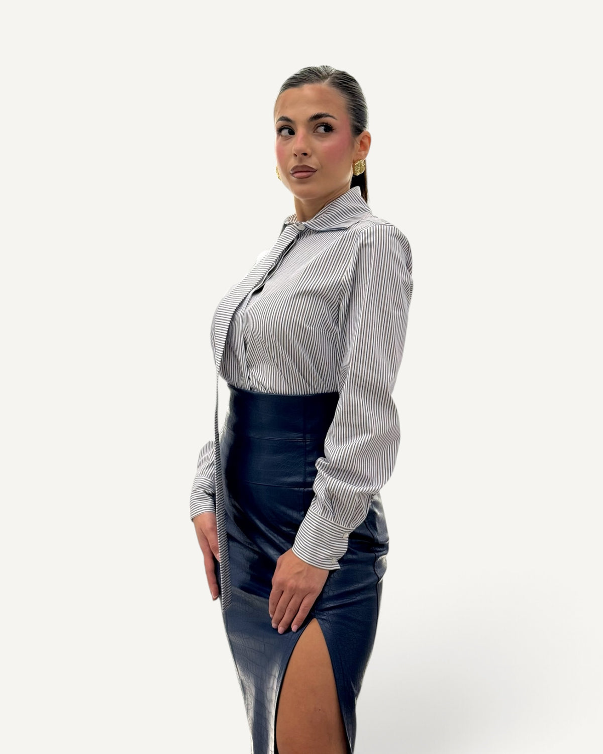 Silence Limited - Camicia Hypnotique Blu Royal Riche