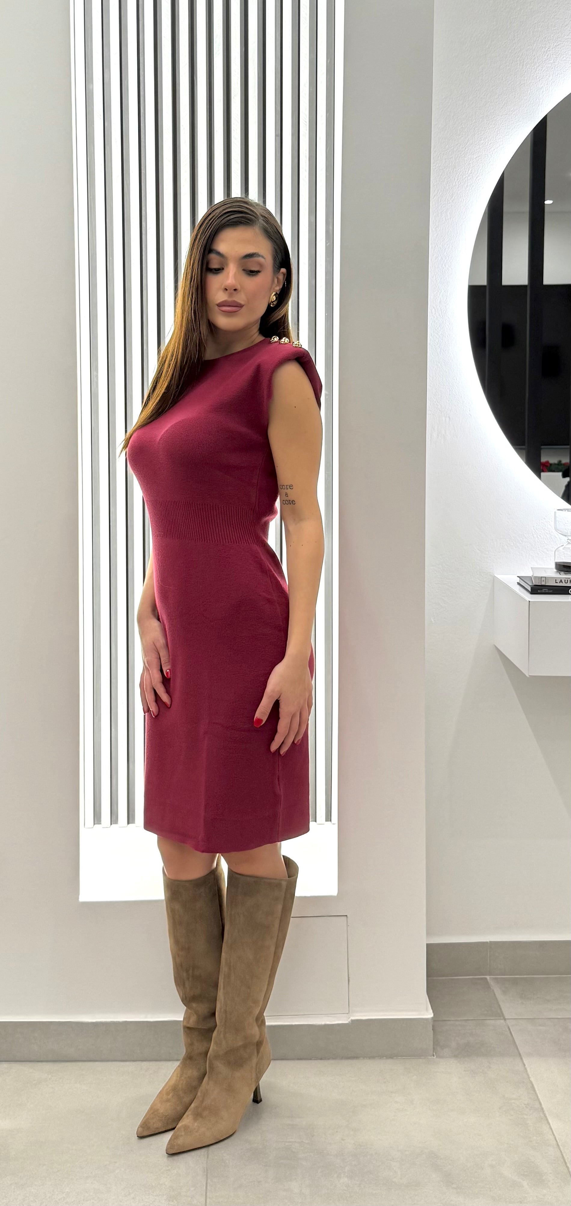 Koralline - Abito Spalline Bordeaux