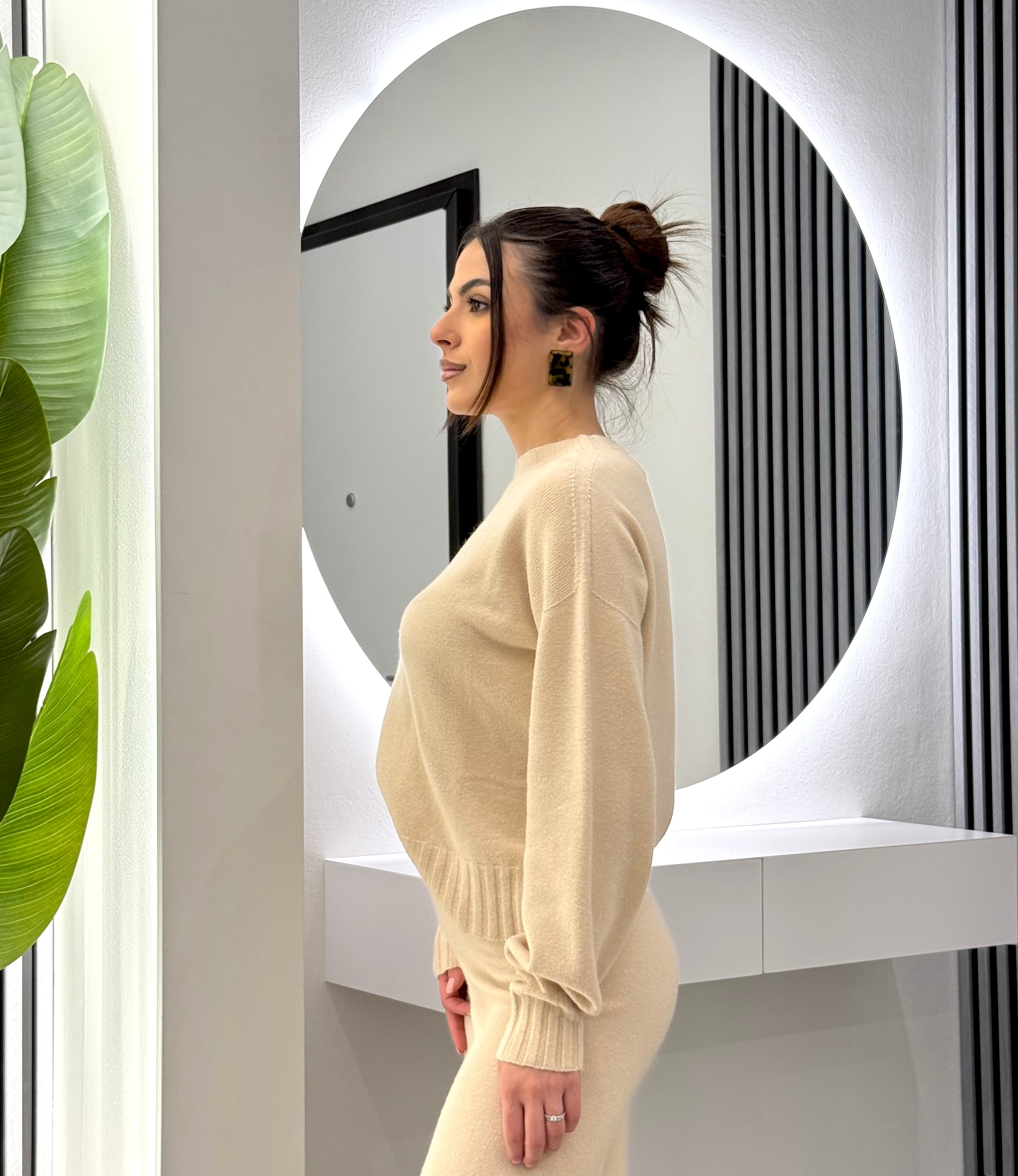 Kontatto - Maglia Girocollo Beige