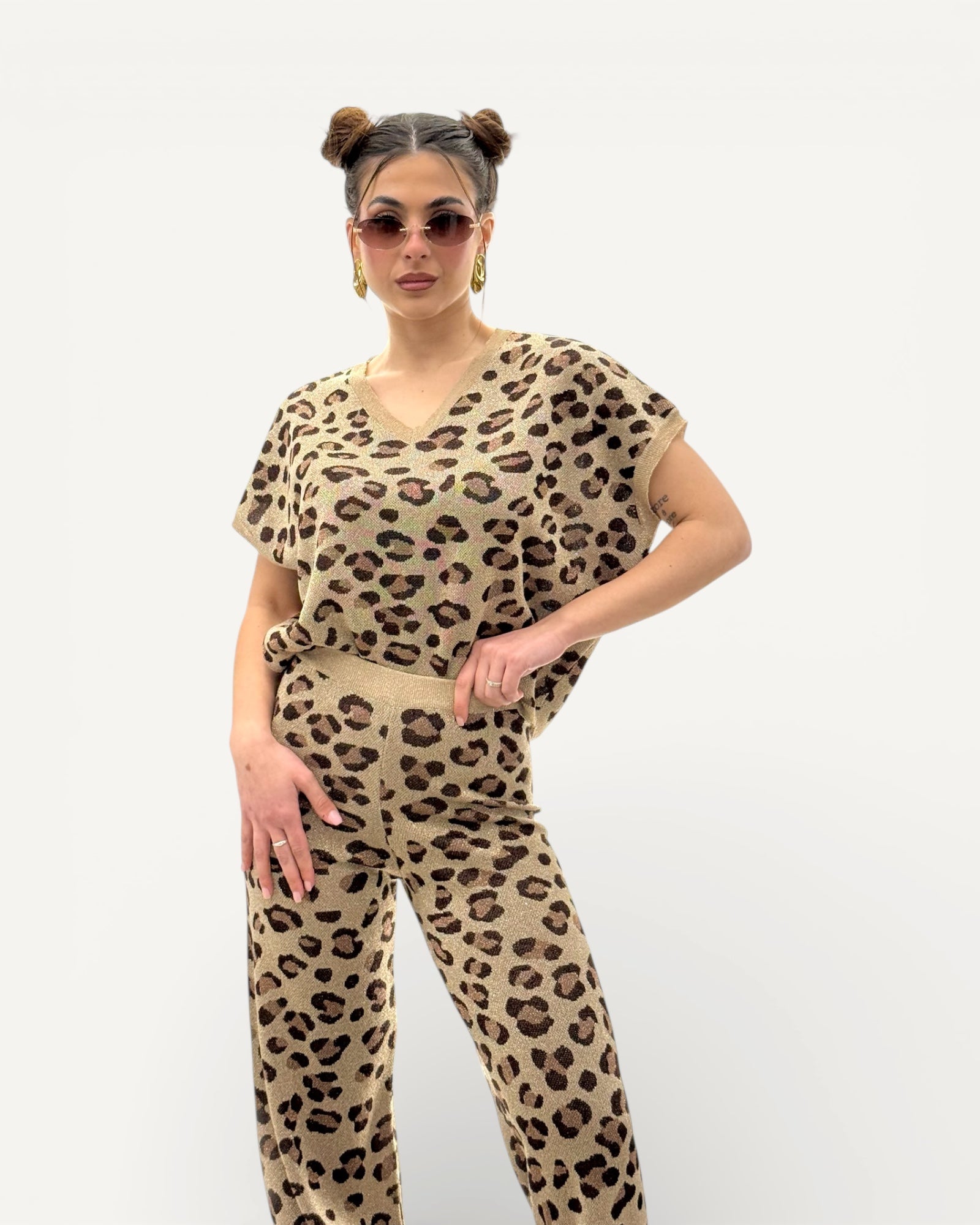 Kontatto - Gilet Lurex Maculato