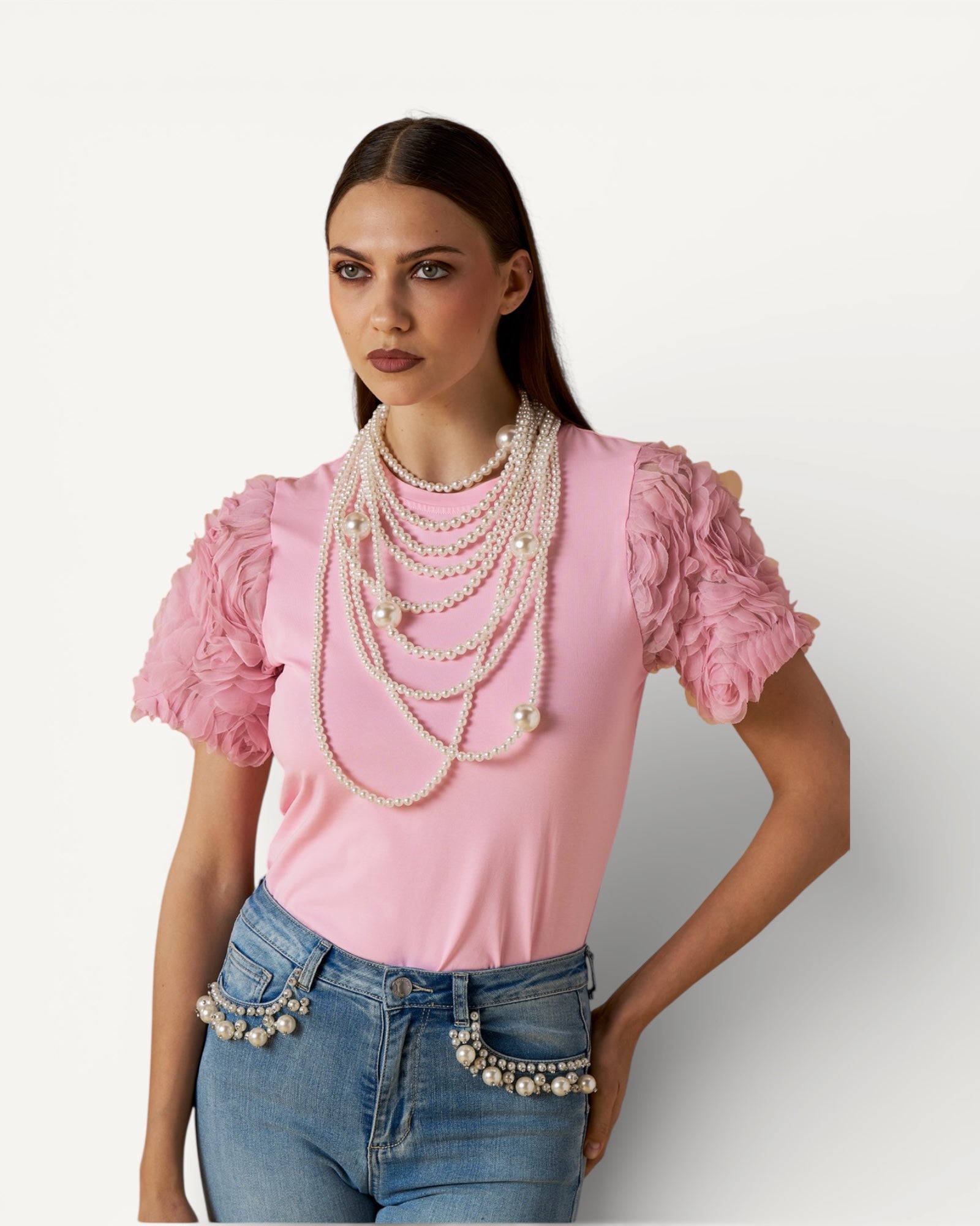 No Secrets - T-Shirt Maniche Rose