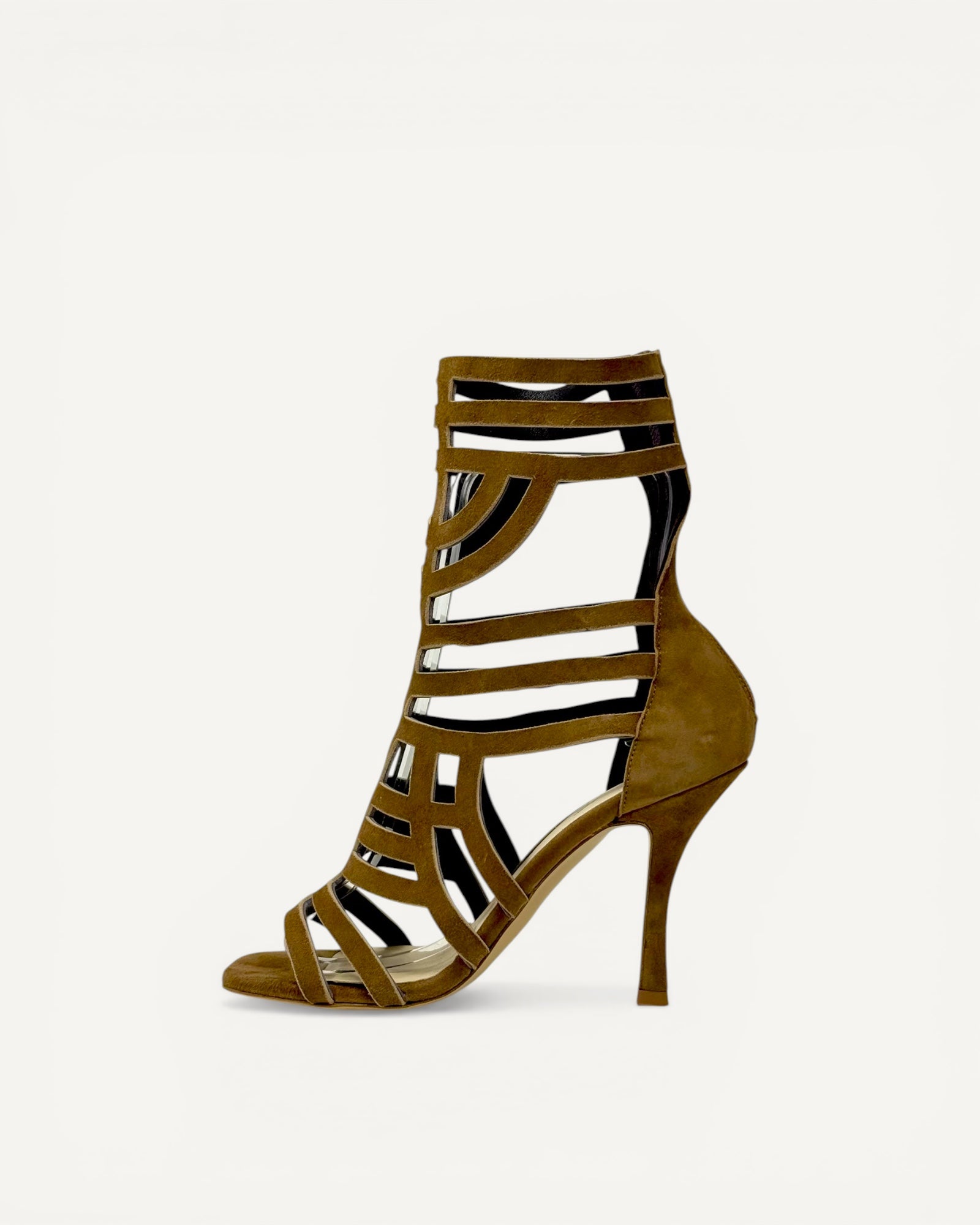 Ovyé - Sandalo A Gabbia In Camoscio