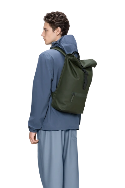 Rains - Zainetto Rolltop Rucksack Verde Militare