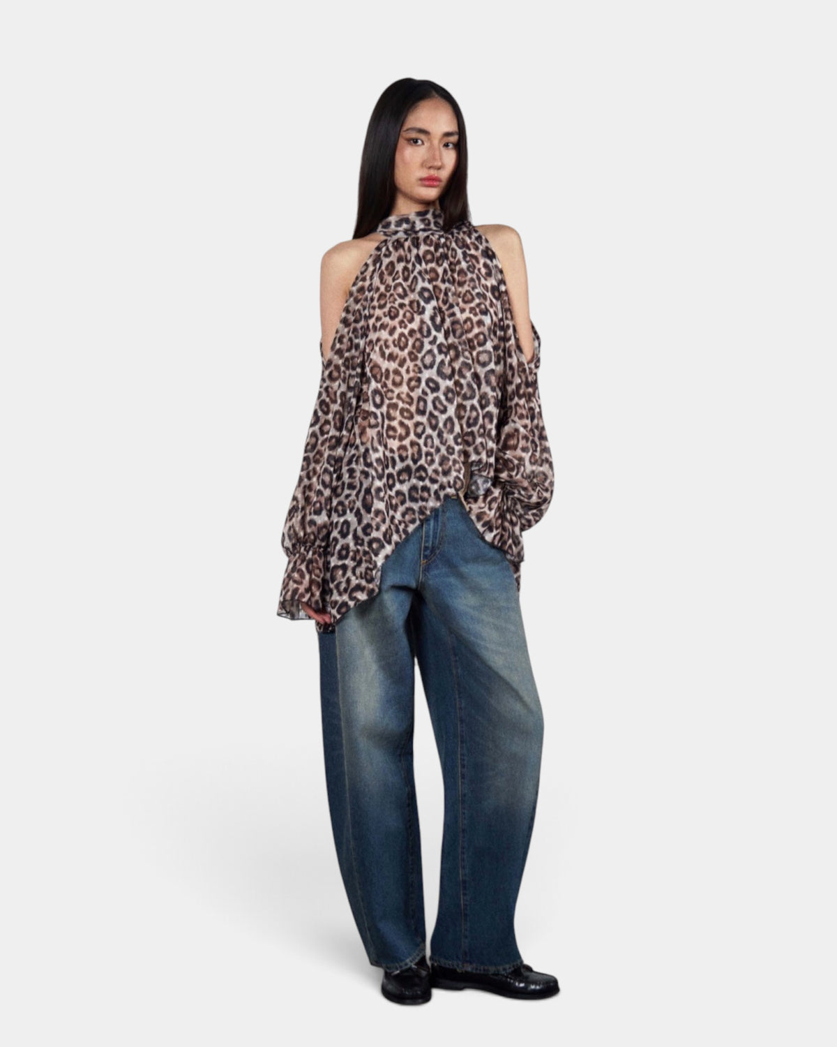 D'Elle - Giulia Mastini - Camicia Scollo Americana Maculata