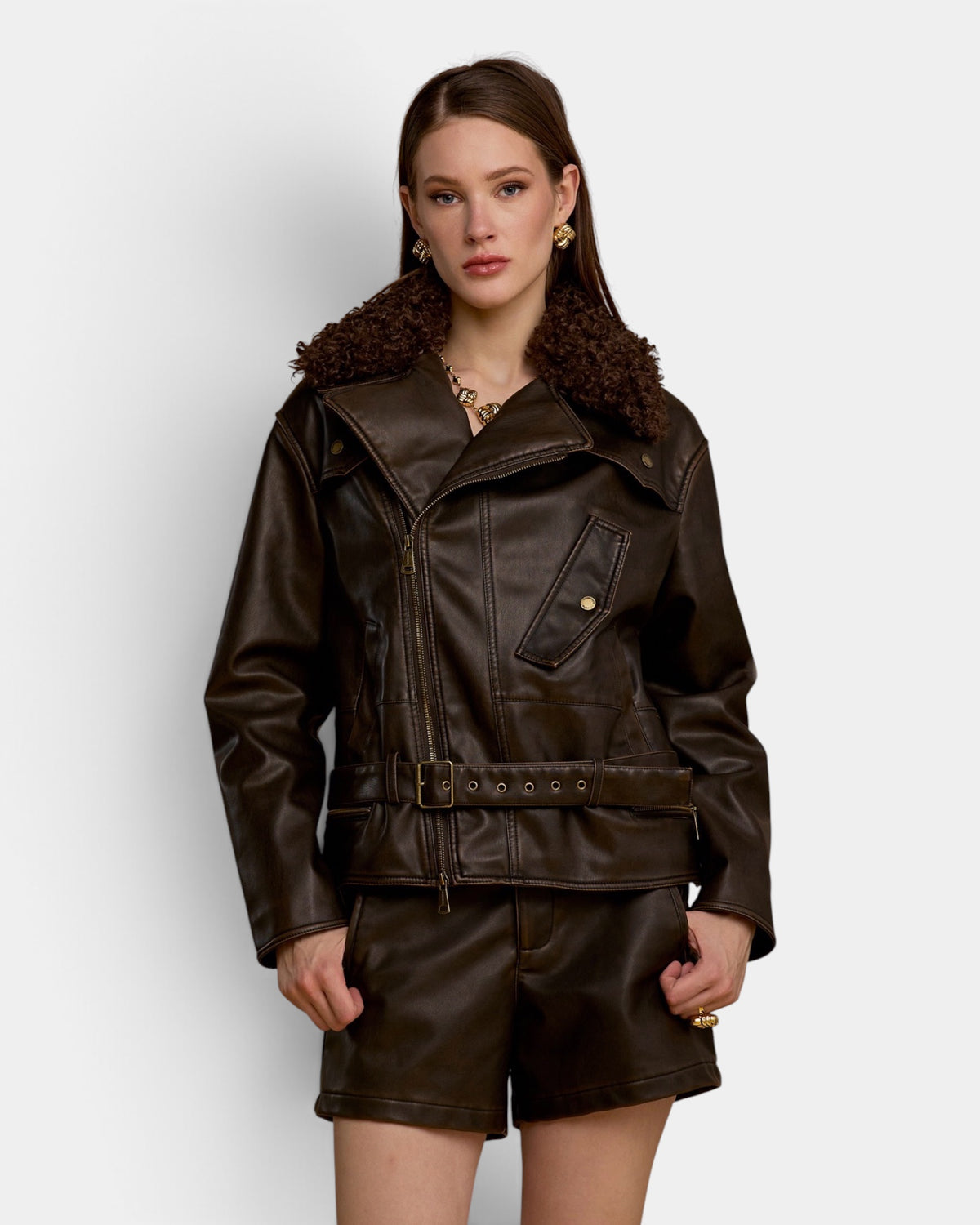 No Secrets - Shorts Simil Pelle Anticata