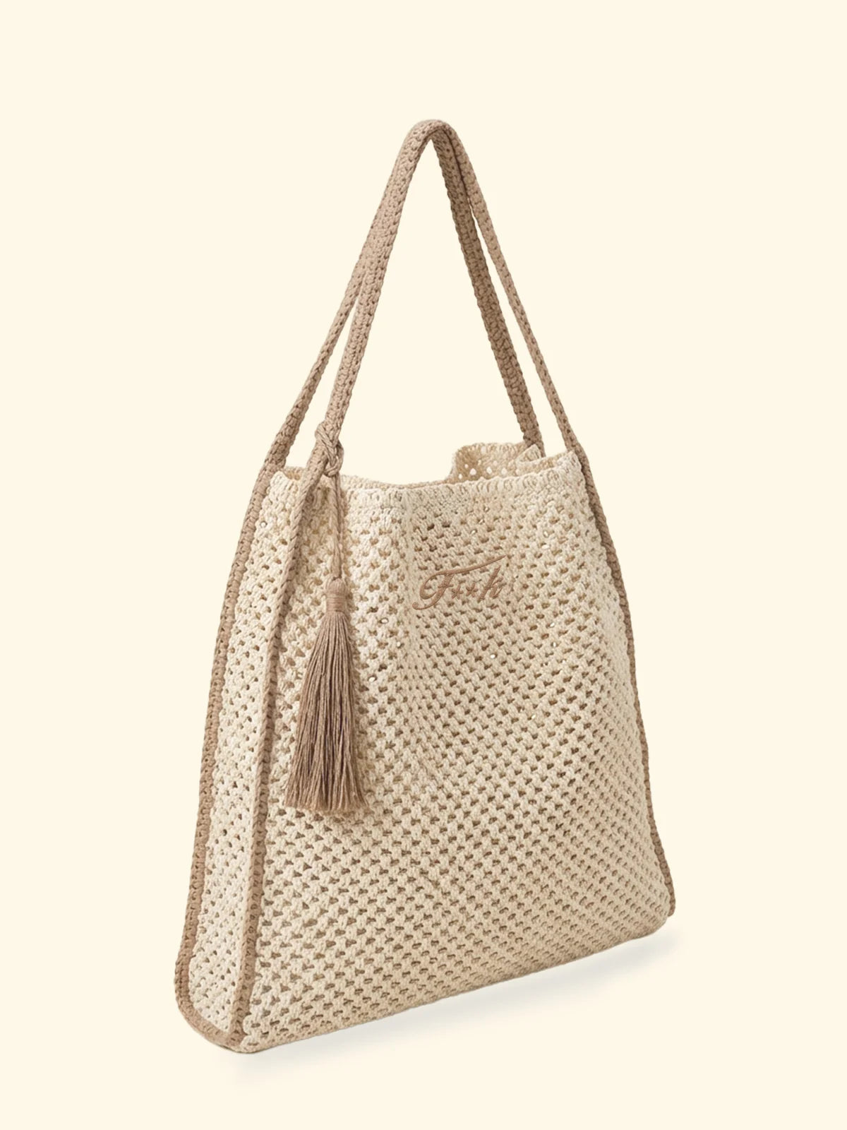 F**K - Tote Bag Rafia Mare con Bottone SW0004-BG