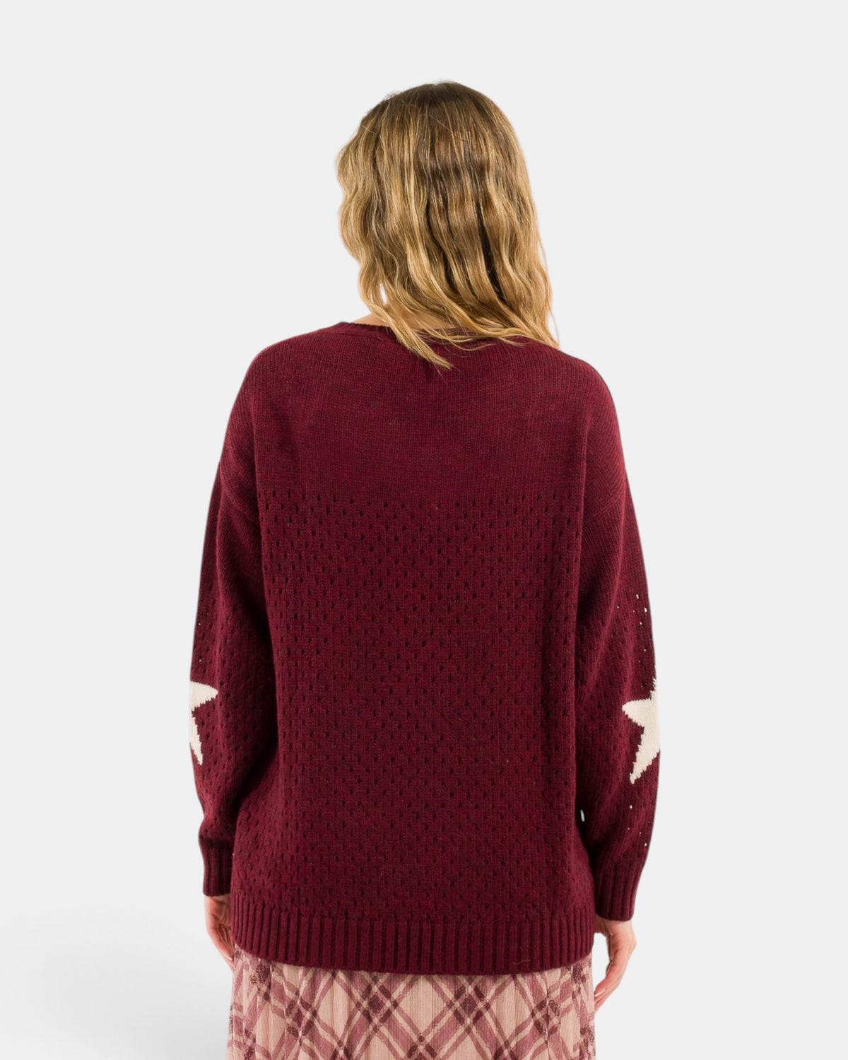 Kontatto - Maglione Scollo V Rete Numero