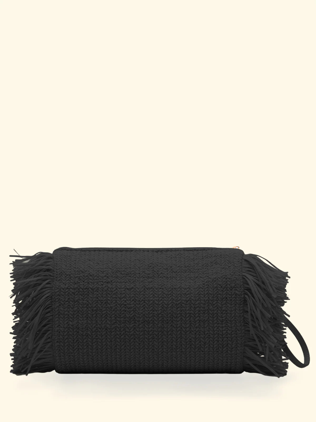 F**K - Maxi Pochette Paglia Frange e Zip SW0050-BK