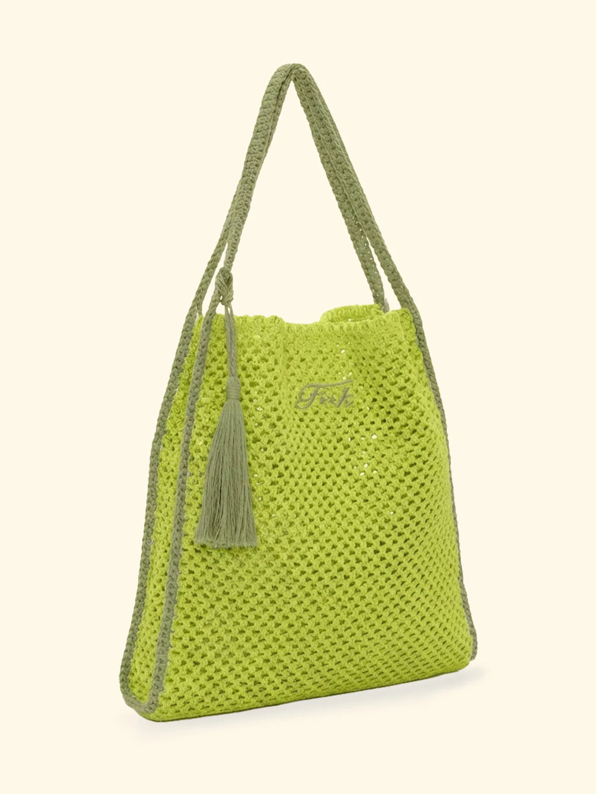 F**K - Tote Bag Rafia Mare con Bottone SW0004-LI