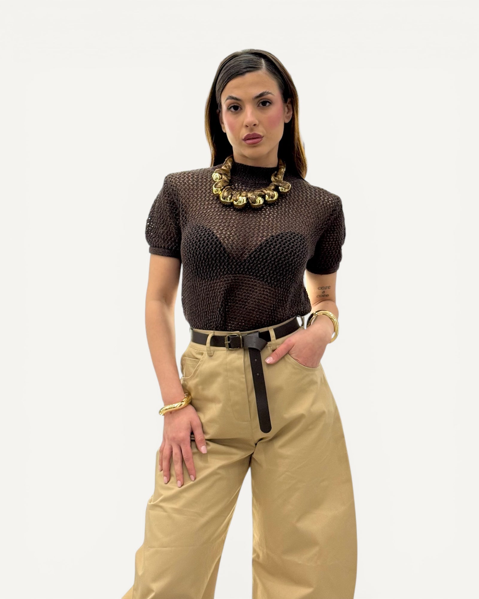 KikiSix - Maglia Mezza Manica Lurex