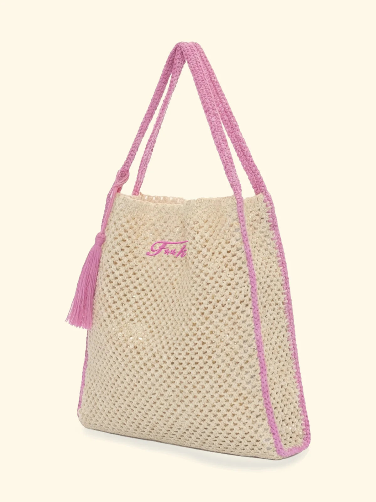 F**K - Tote Bag Rafia Mare con Bottone SW0004-FX